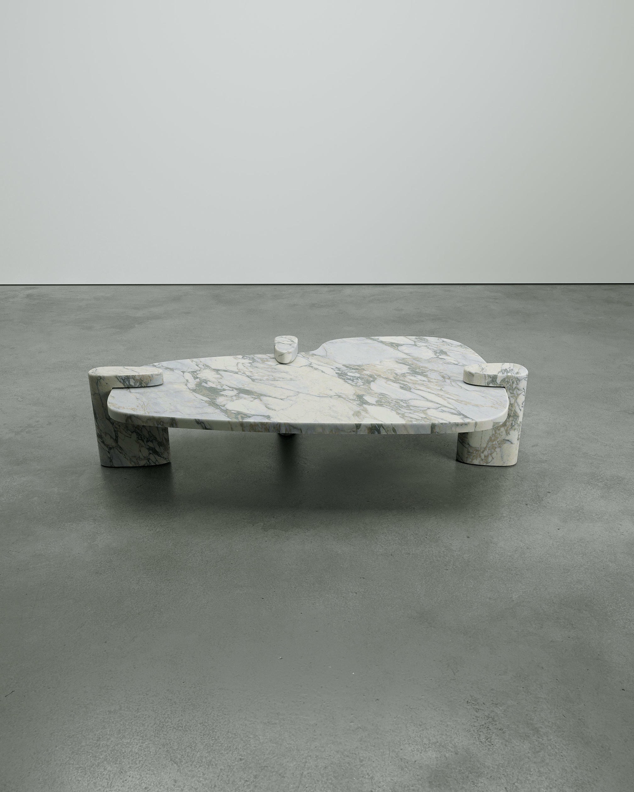 Pierce White Arabescato Marble Table by Phillip Jividen 3