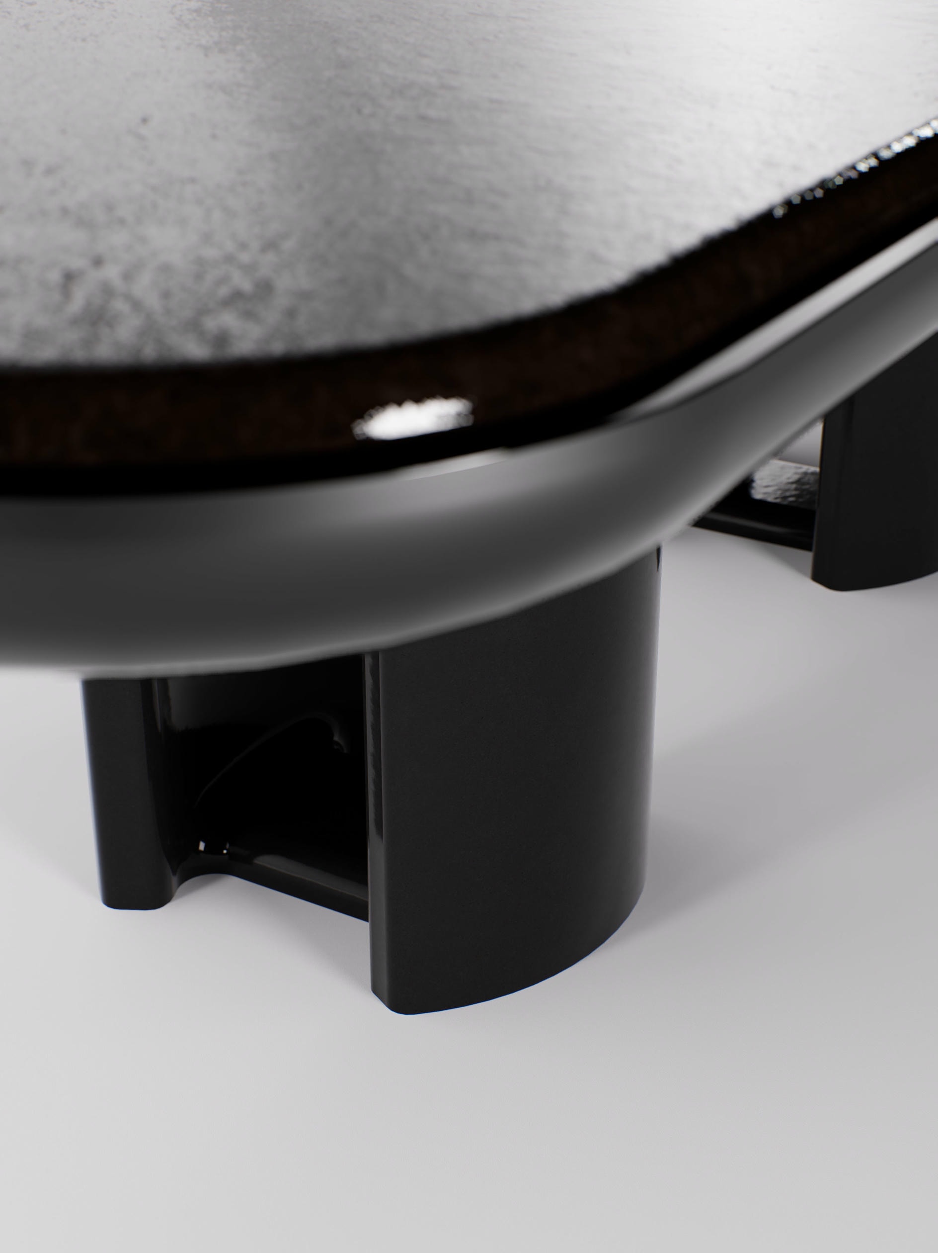 Selene 360 cm Dining Table in Lacquer and Lava Stone by Pendhapa 5