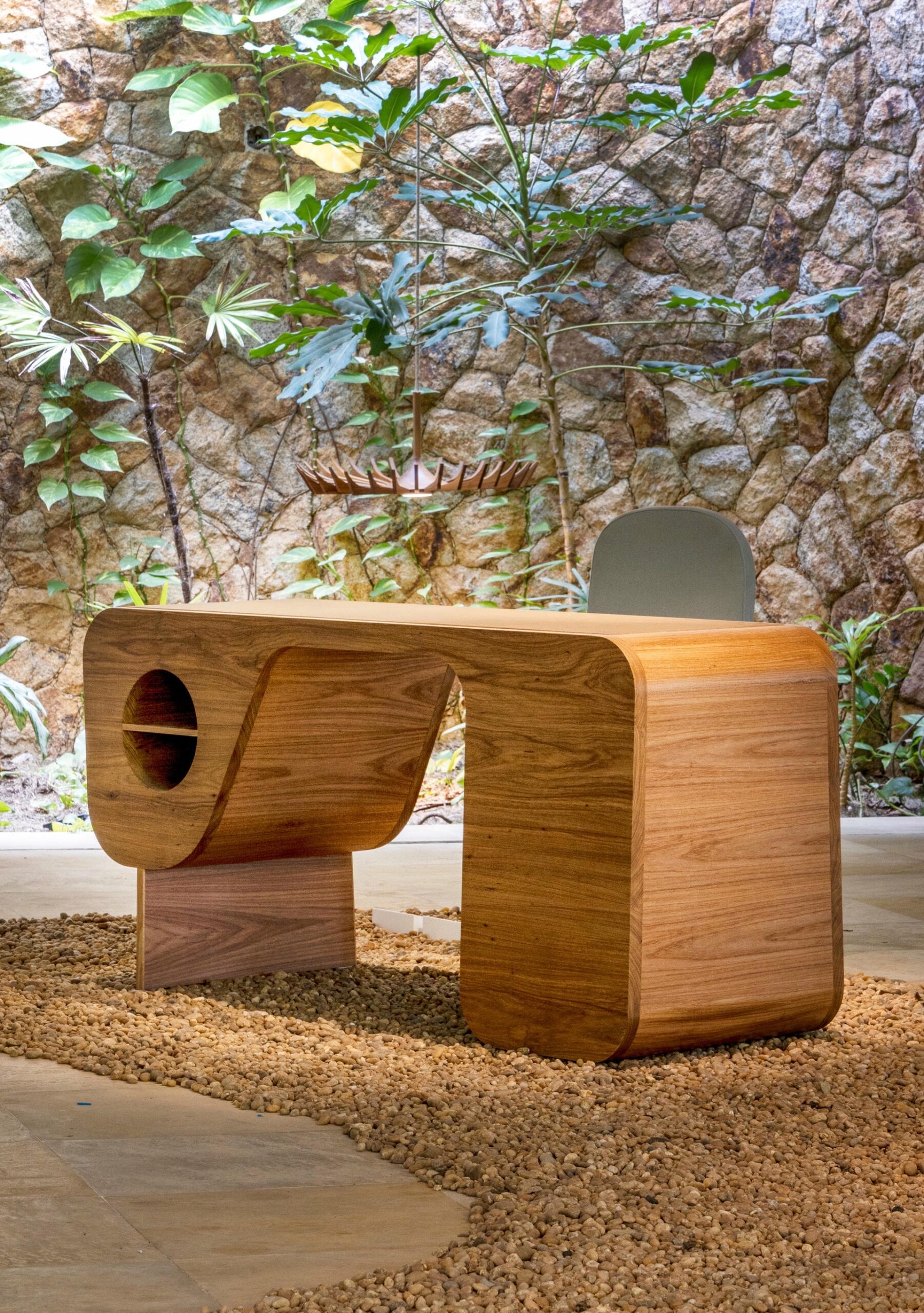 Silvio Writing Desk in Brazilian Native Hardwood by Gisela Simas 11
