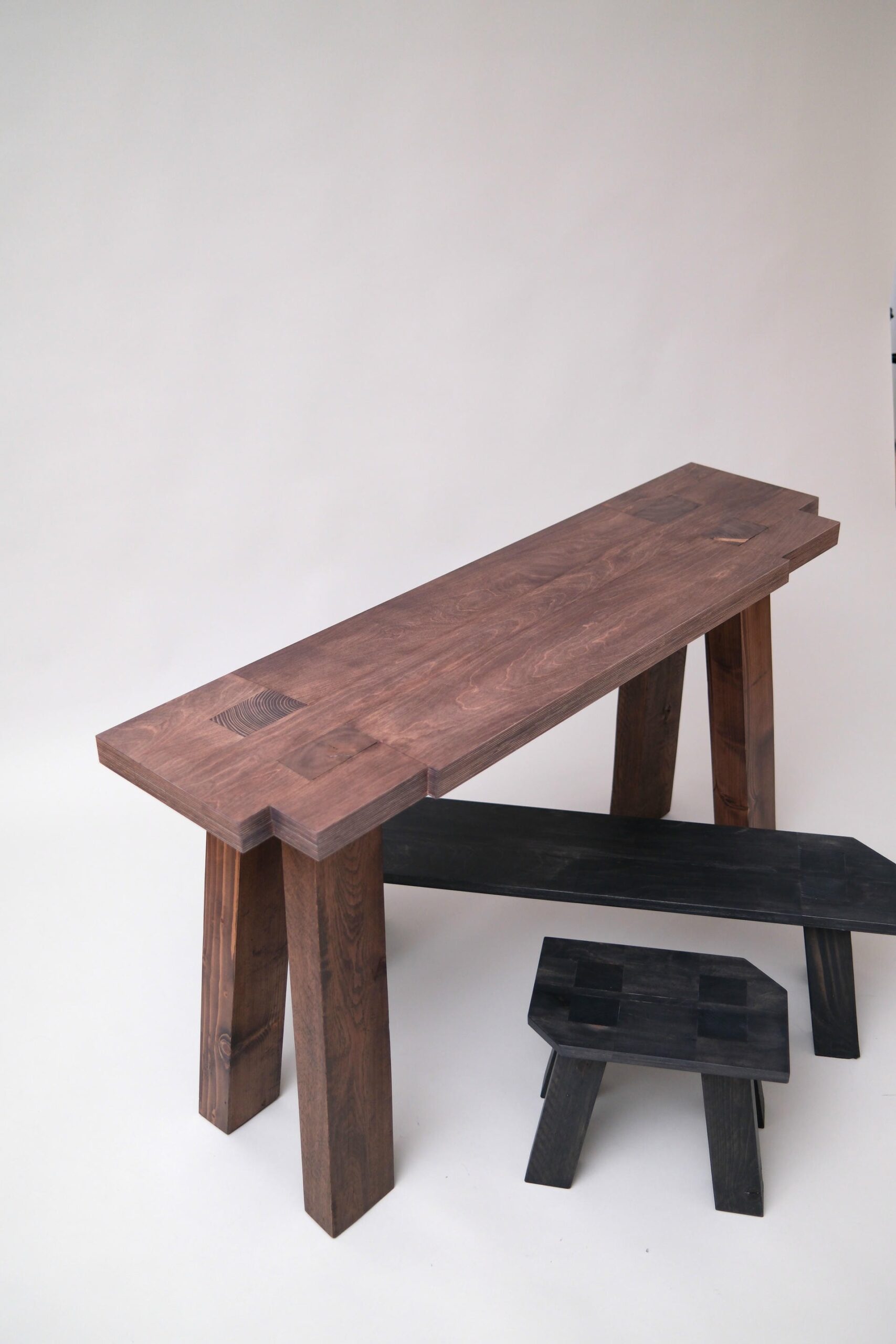 Animals Bench in Plywood and Reclaimed Wood by Goons 10