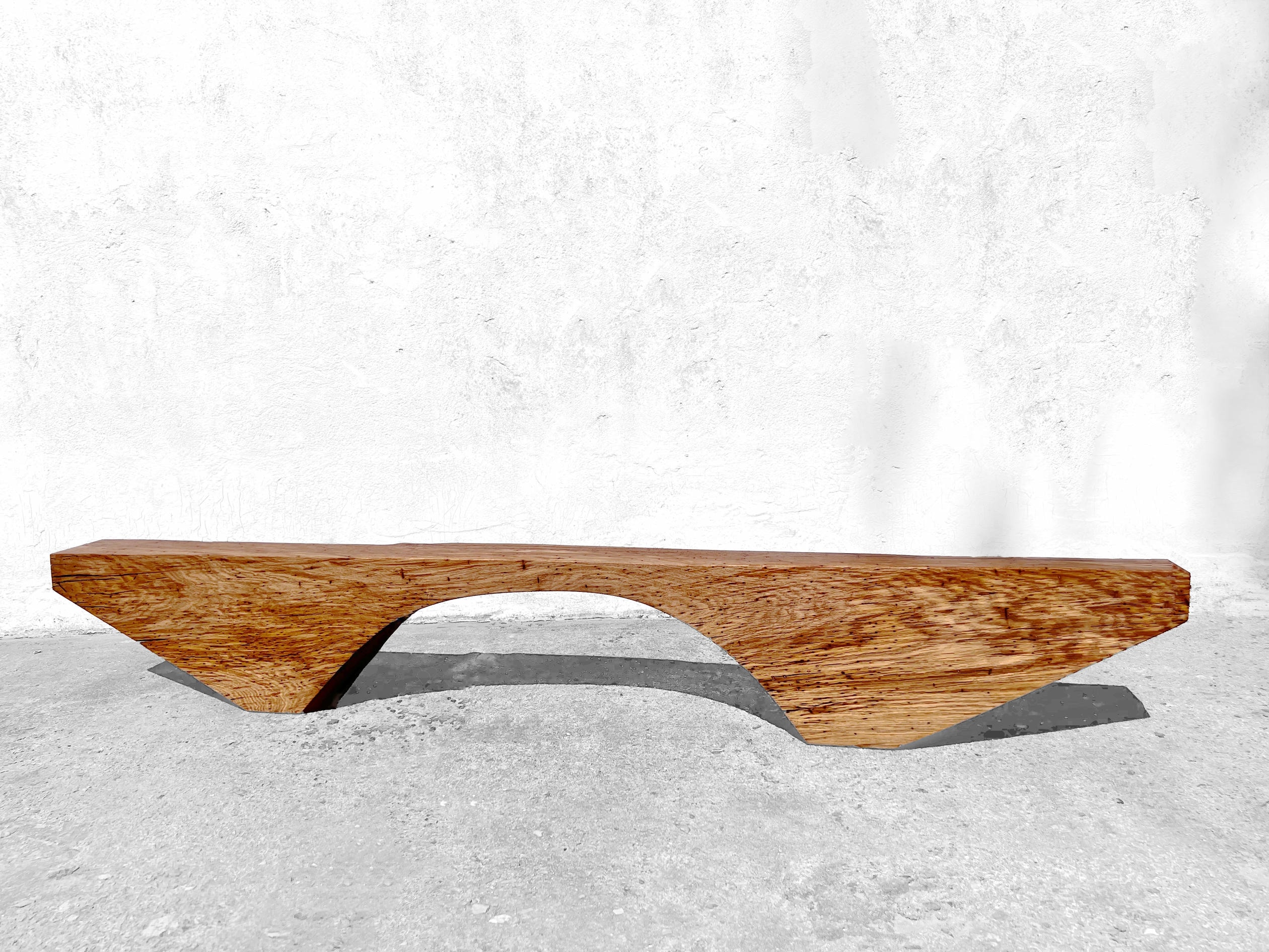 B2431 Bench in Pointed Oak Wood by Jorg Pietschmann 2