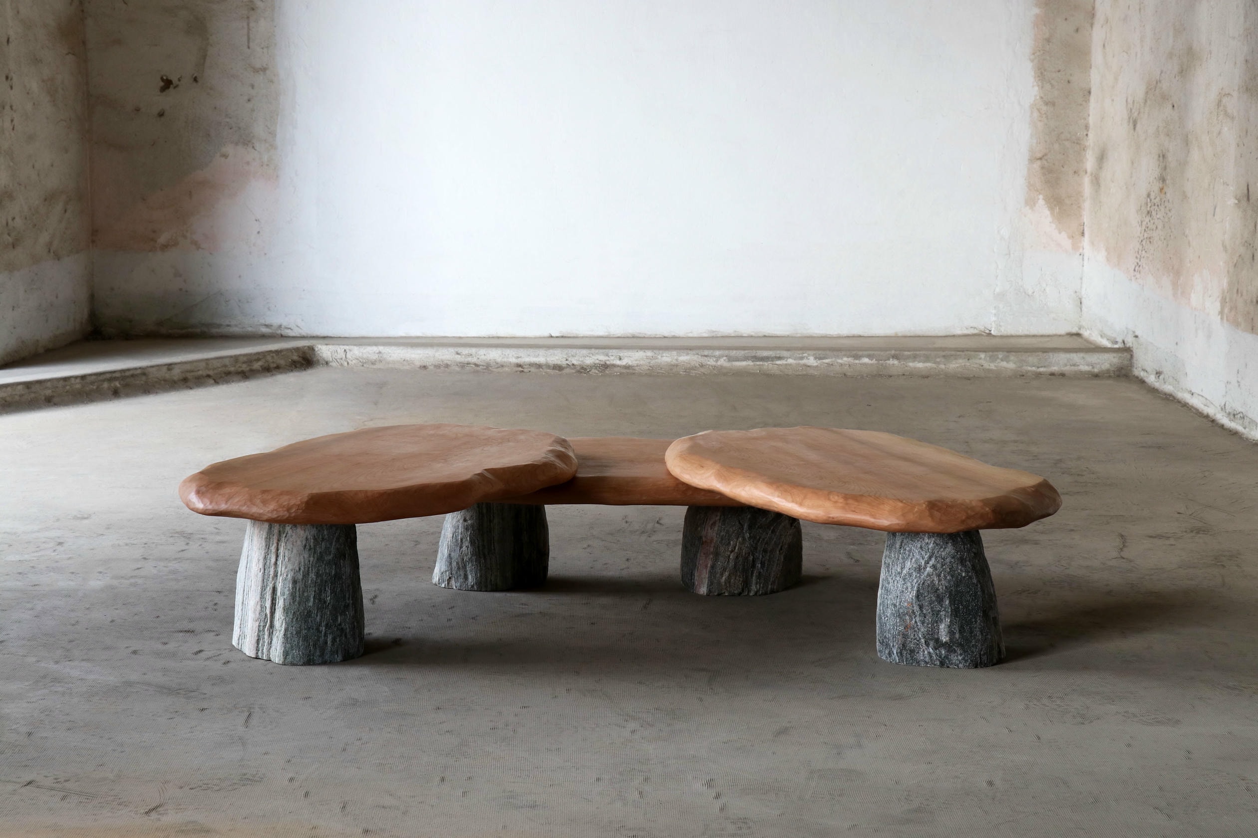Bolete Coffee Table in Natural Stone Wood by Henry Dath 12