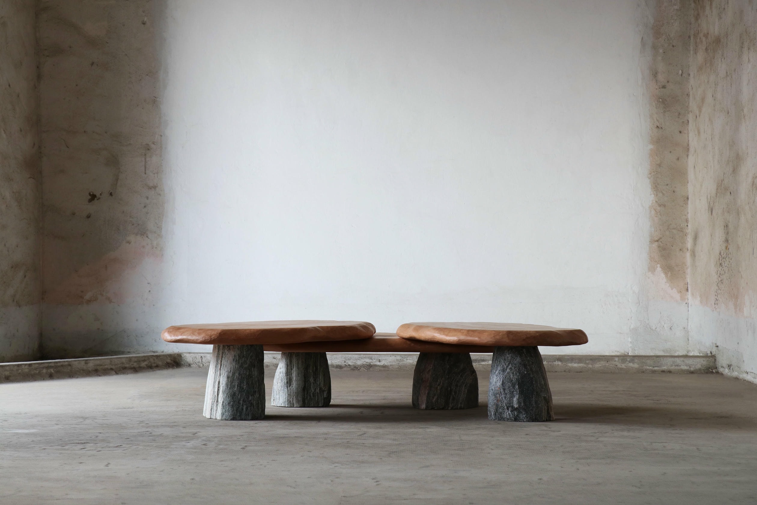 Bolete Coffee Table in Natural Stone Wood by Henry Dath 14