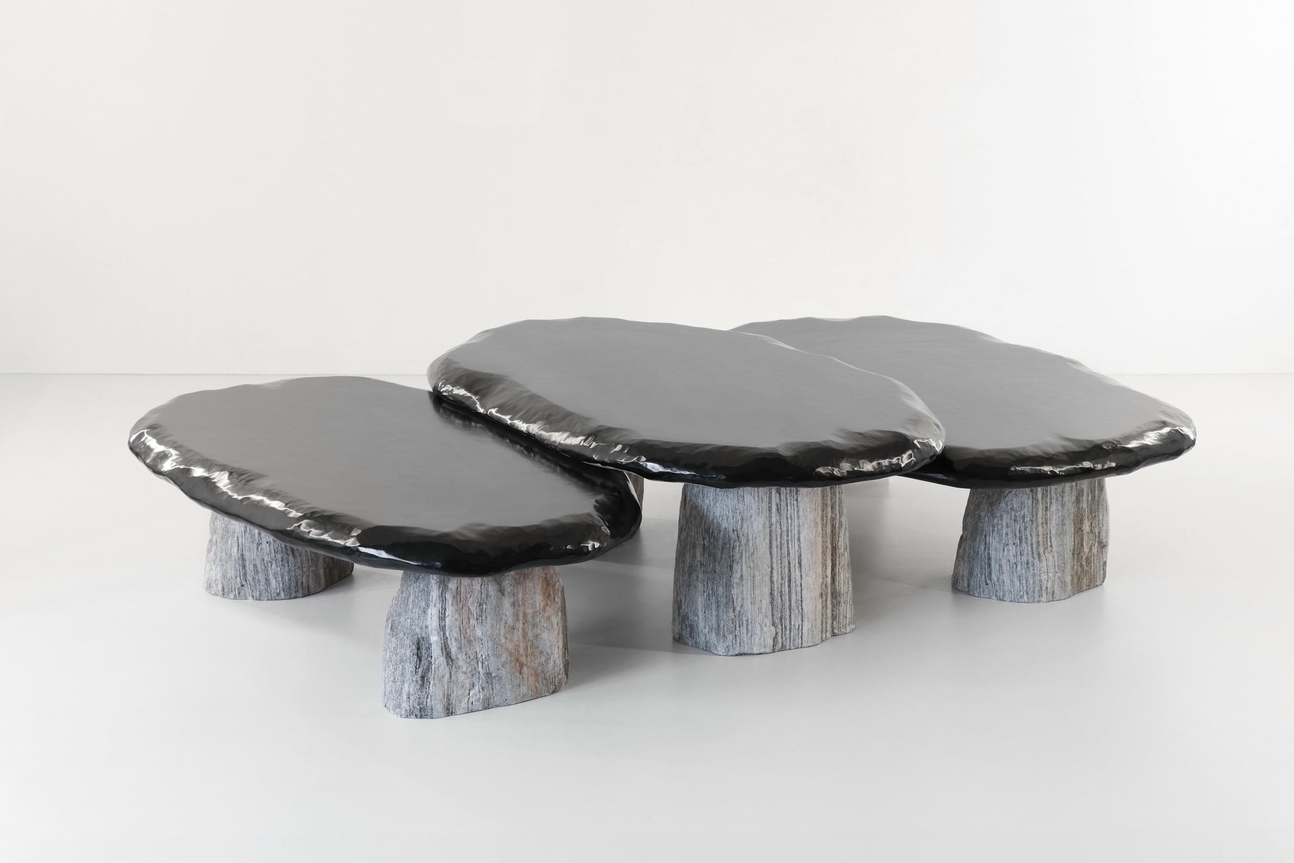 Bolete Coffee Table in Natural Stone Wood by Henry Dath 8
