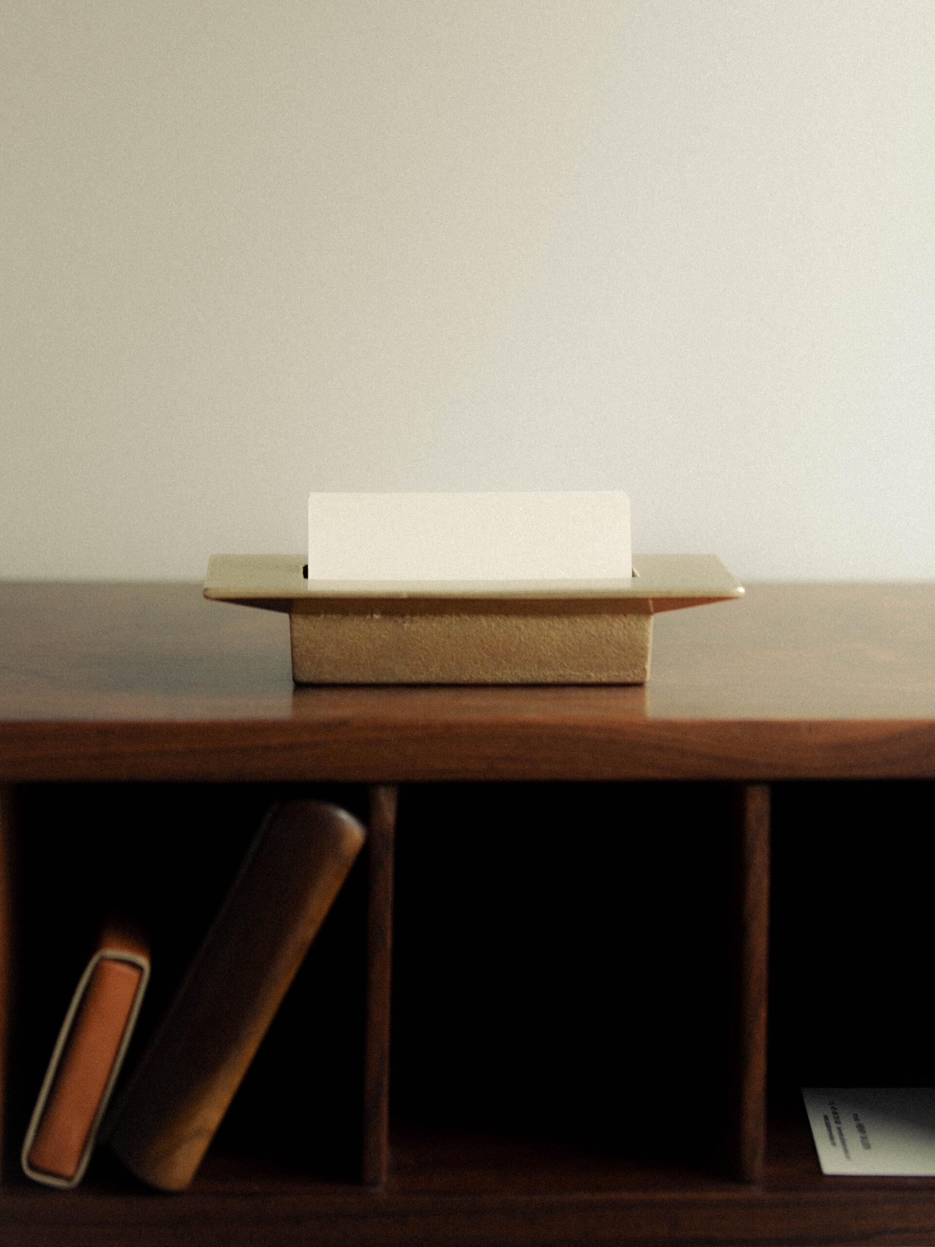 Brass Business Card Holder Altar by Henry Wilson 4