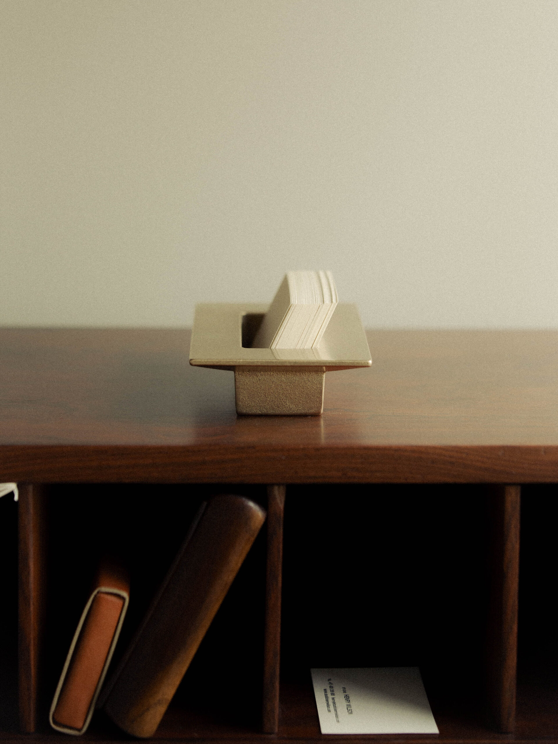 Brass Business Card Holder Altar by Henry Wilson 5