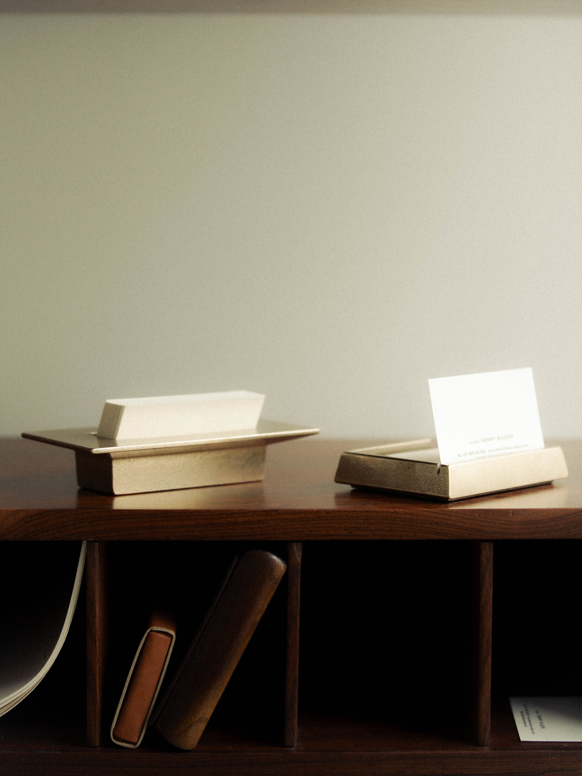 Brass Business Card Holder Altar by Henry Wilson 6