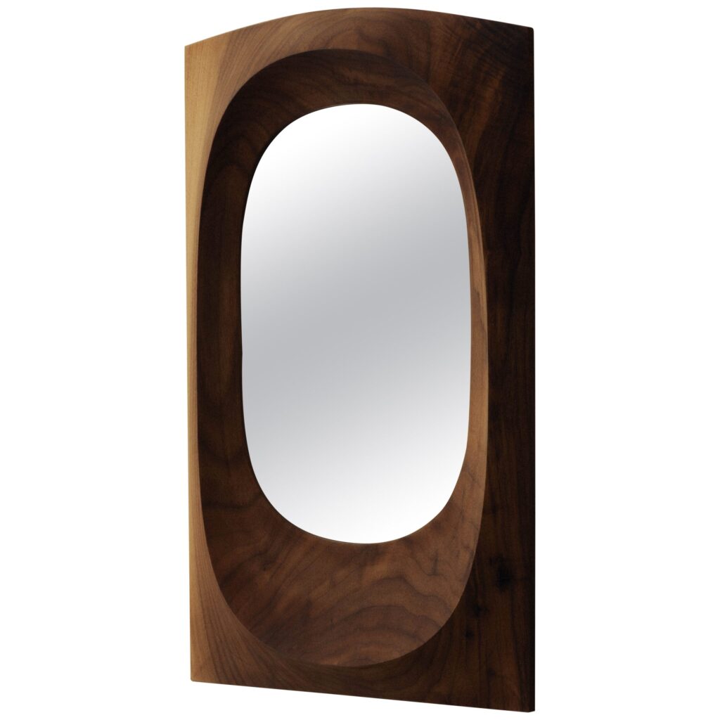 Brodzki 53 Contemporary Walnut Wall Mirror by Henry Wilson 1