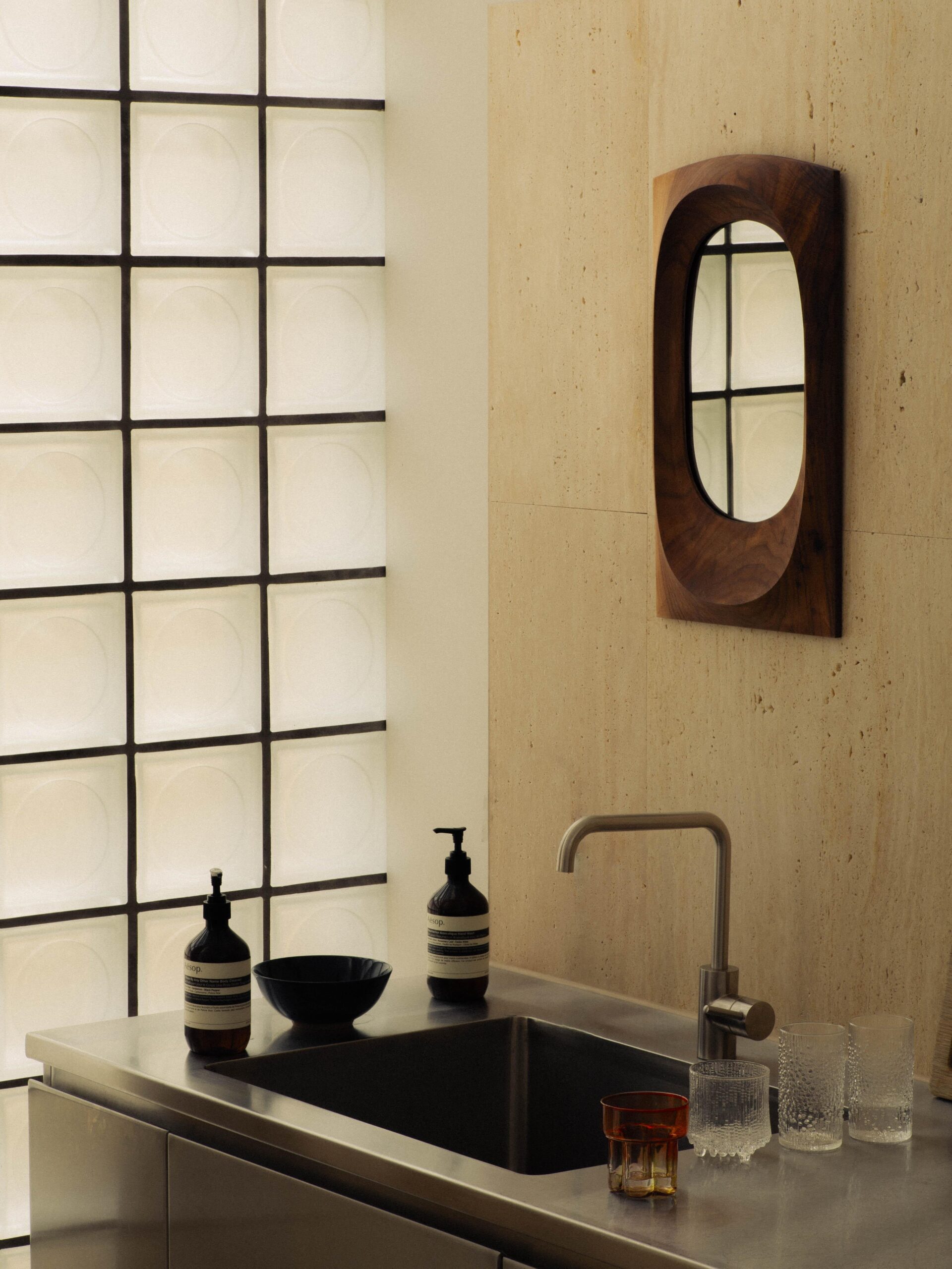 Brodzki 53 Contemporary Walnut Wall Mirror by Henry Wilson 4