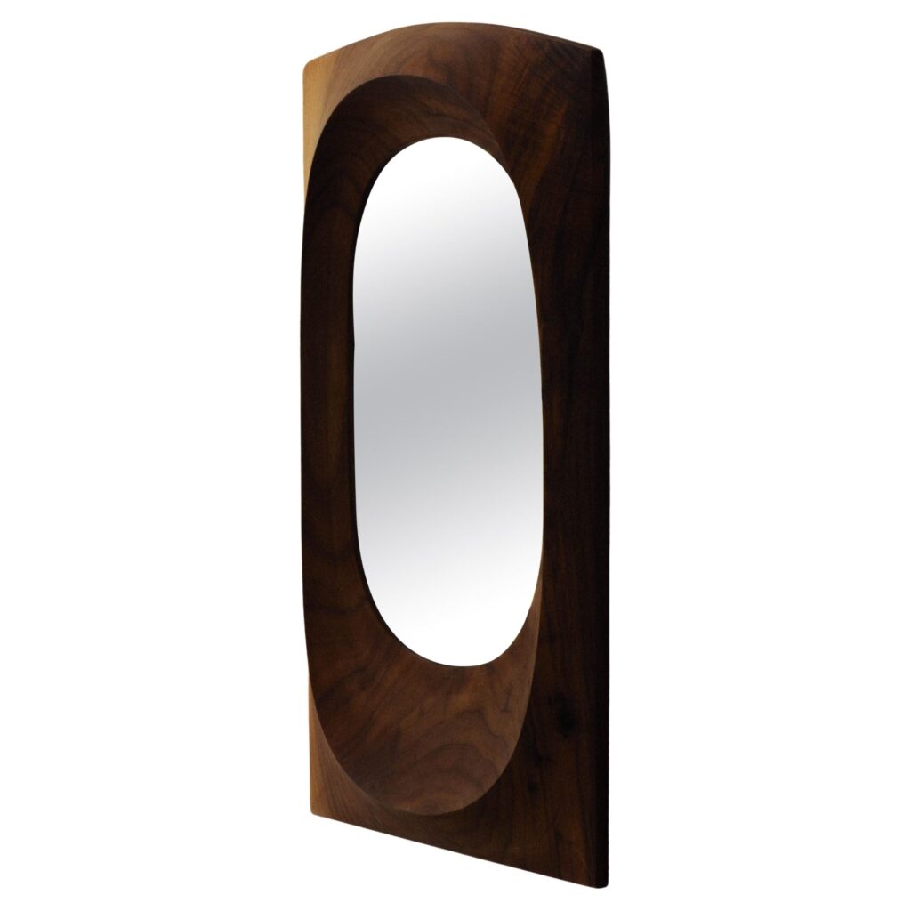 Brodzki 73 Contemporary Walnut Wall Mirror by Henry Wilson 1