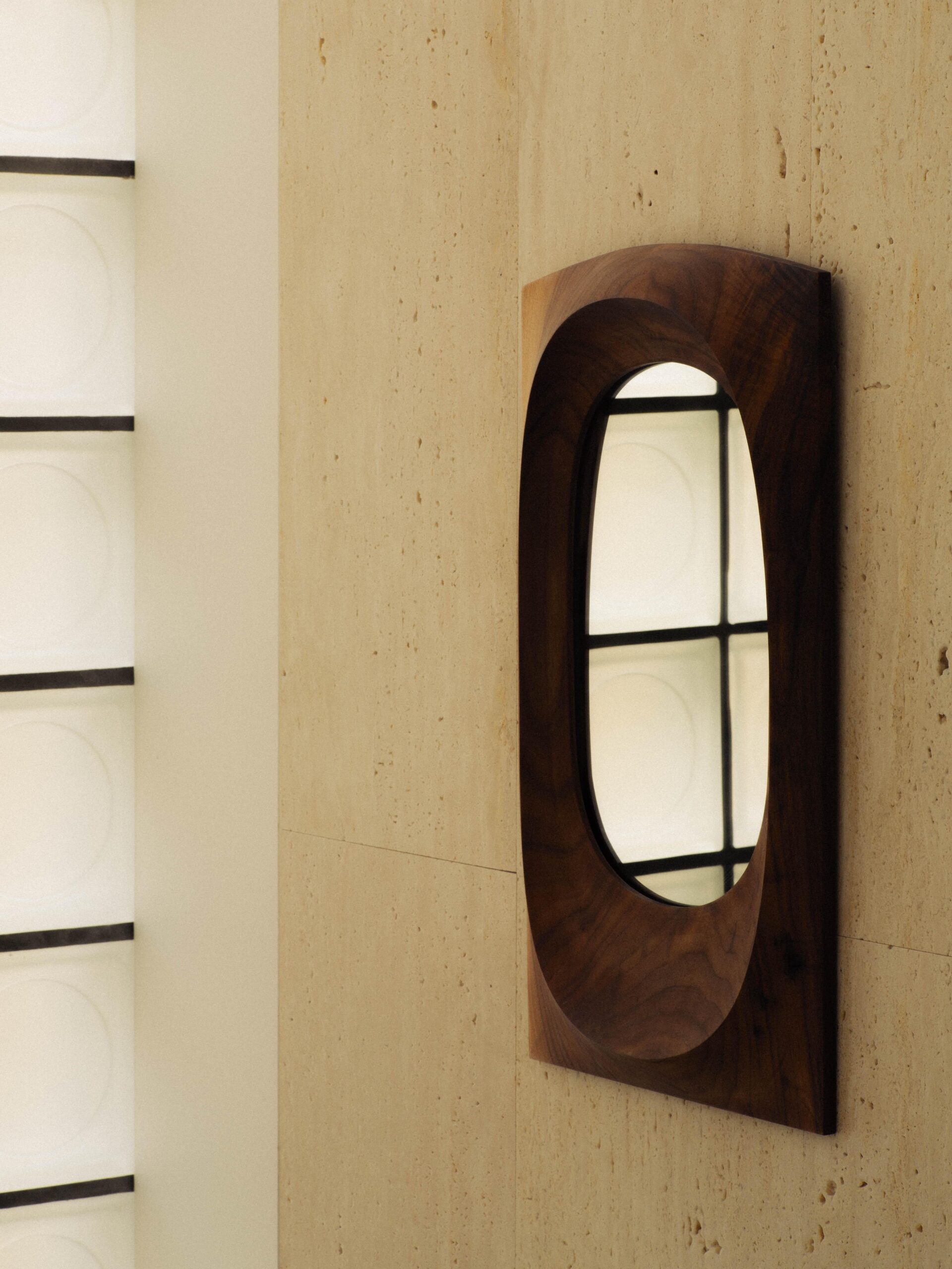 Brodzki 73 Contemporary Walnut Wall Mirror by Henry Wilson 2