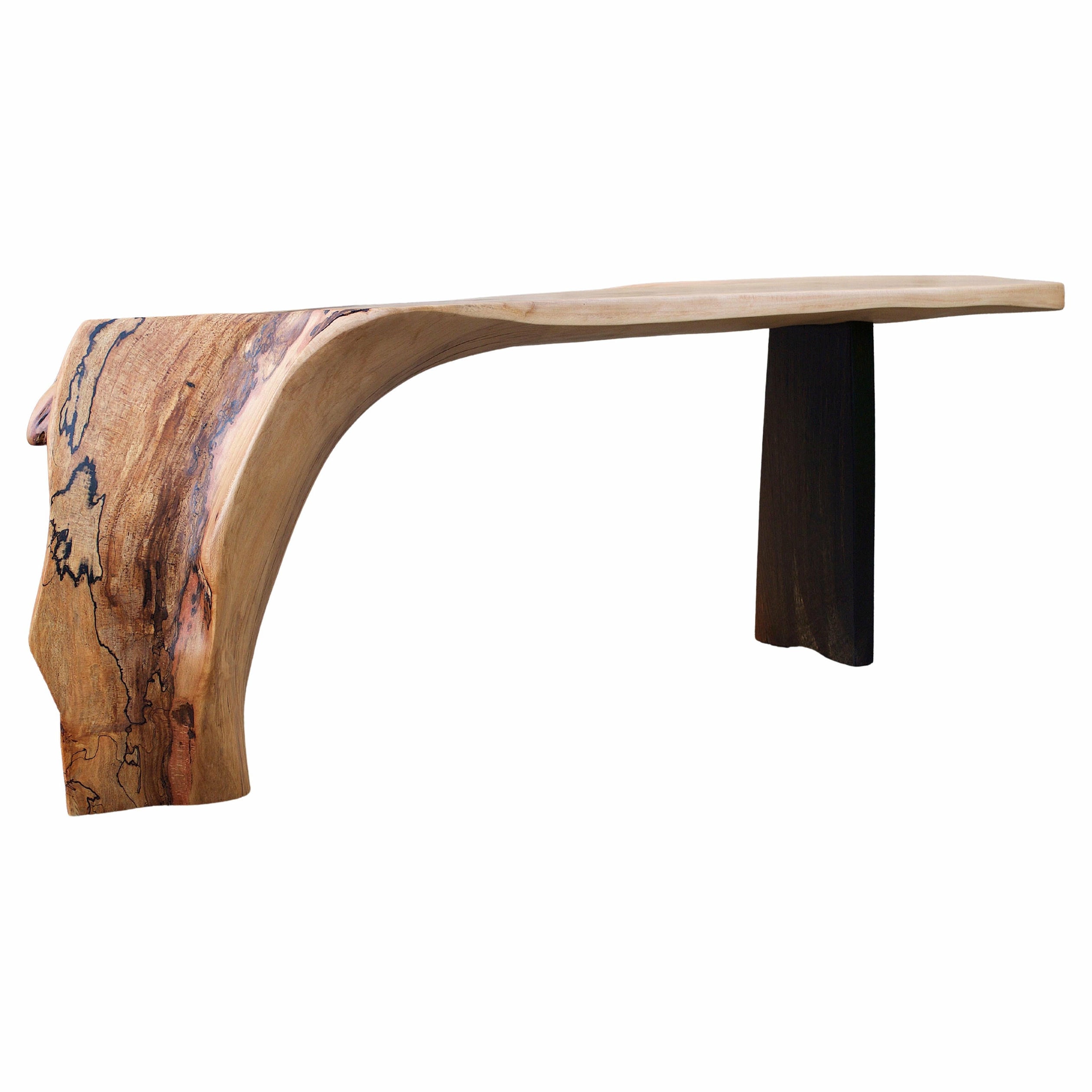 C1166 Console Table in Beech And Smoked Oak Wood by Jorg Pietschmann 1