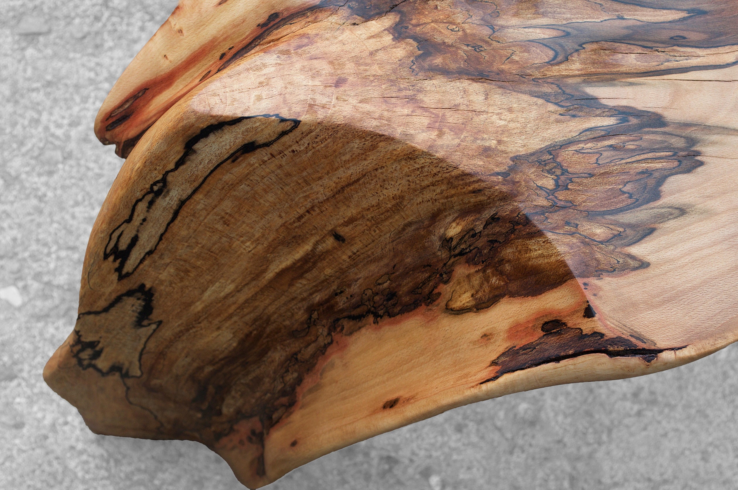 C1166 Console Table in Beech And Smoked Oak Wood by Jorg Pietschmann 3