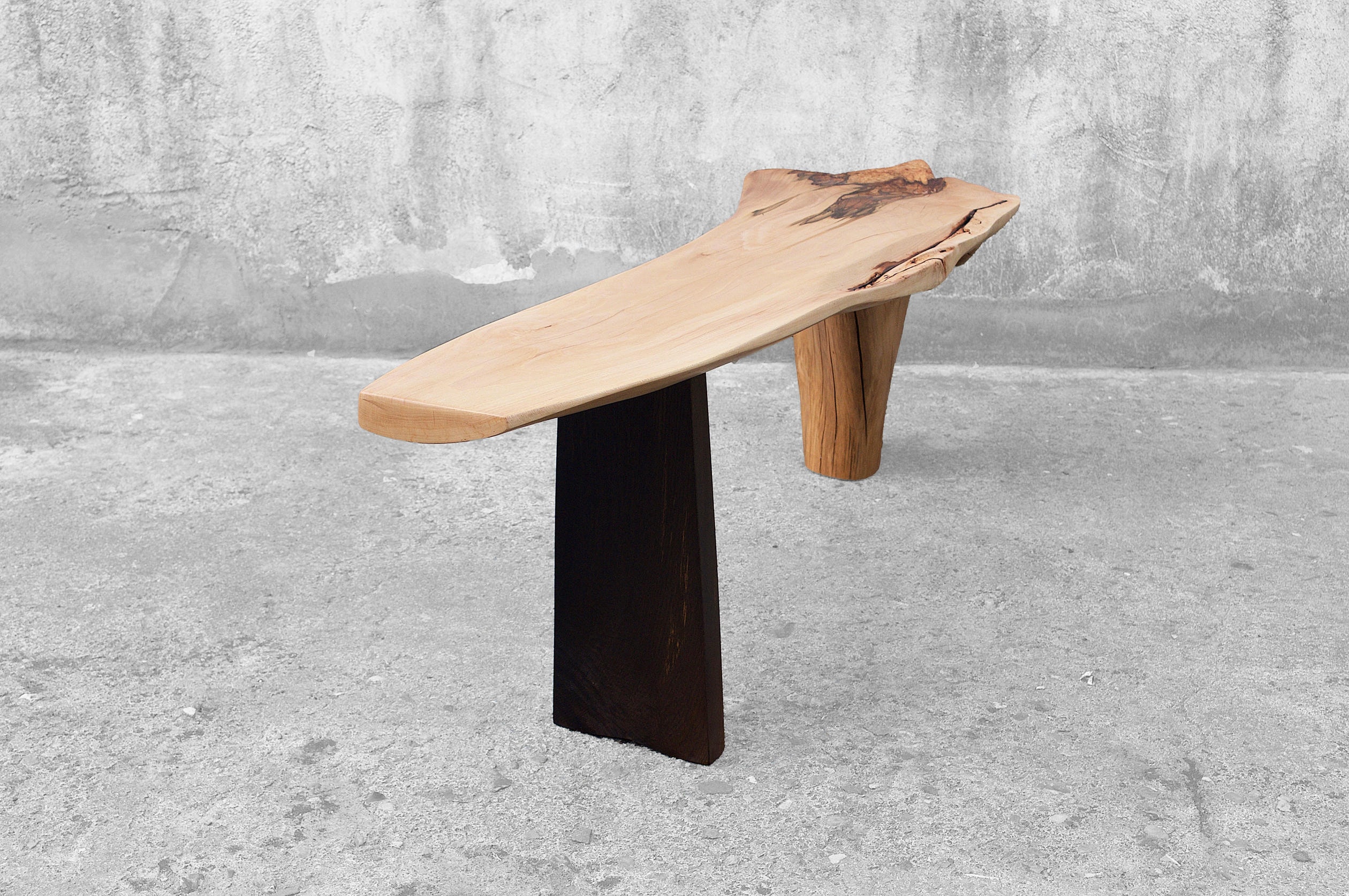C1166 Console Table in Beech And Smoked Oak Wood by Jorg Pietschmann 5