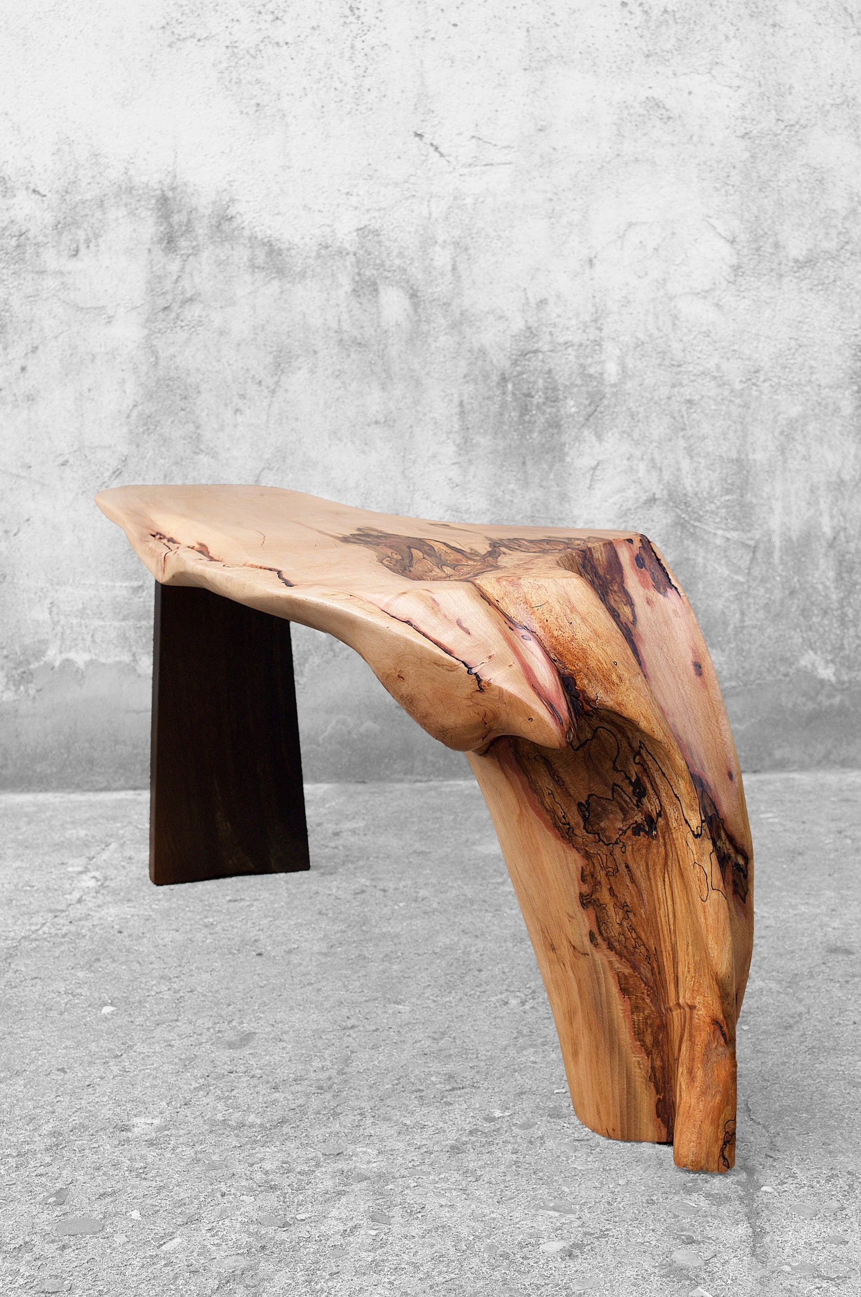 C1166 Console Table in Beech And Smoked Oak Wood by Jorg Pietschmann 7