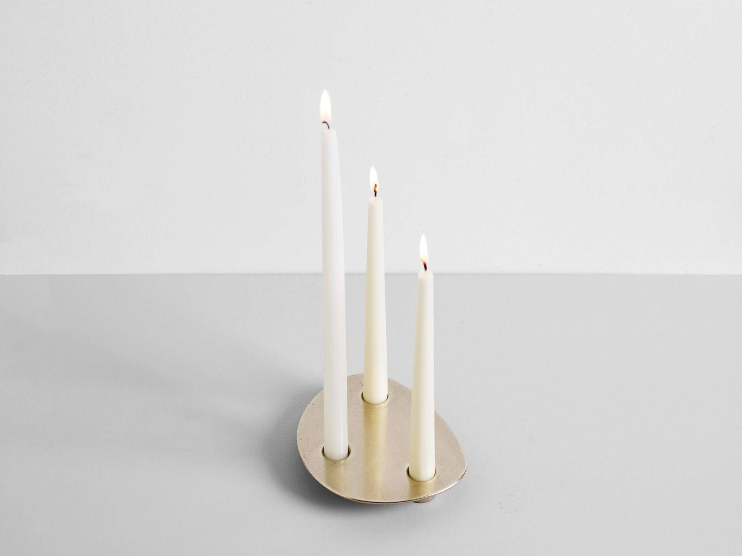 Contemporary Aluminium Trio Candleholder Henry Wilson 12