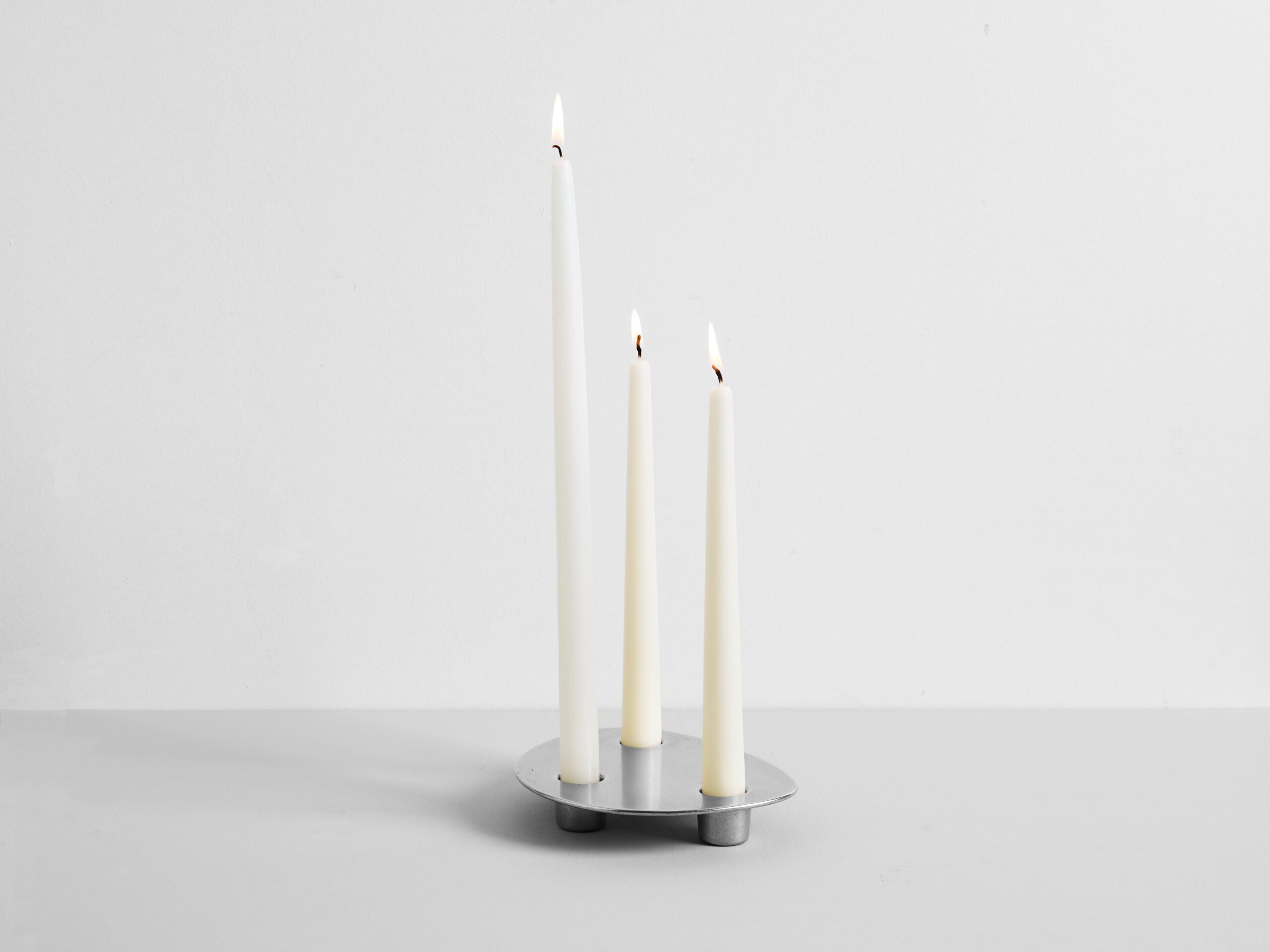 Contemporary Aluminium Trio Candleholder Henry Wilson 2