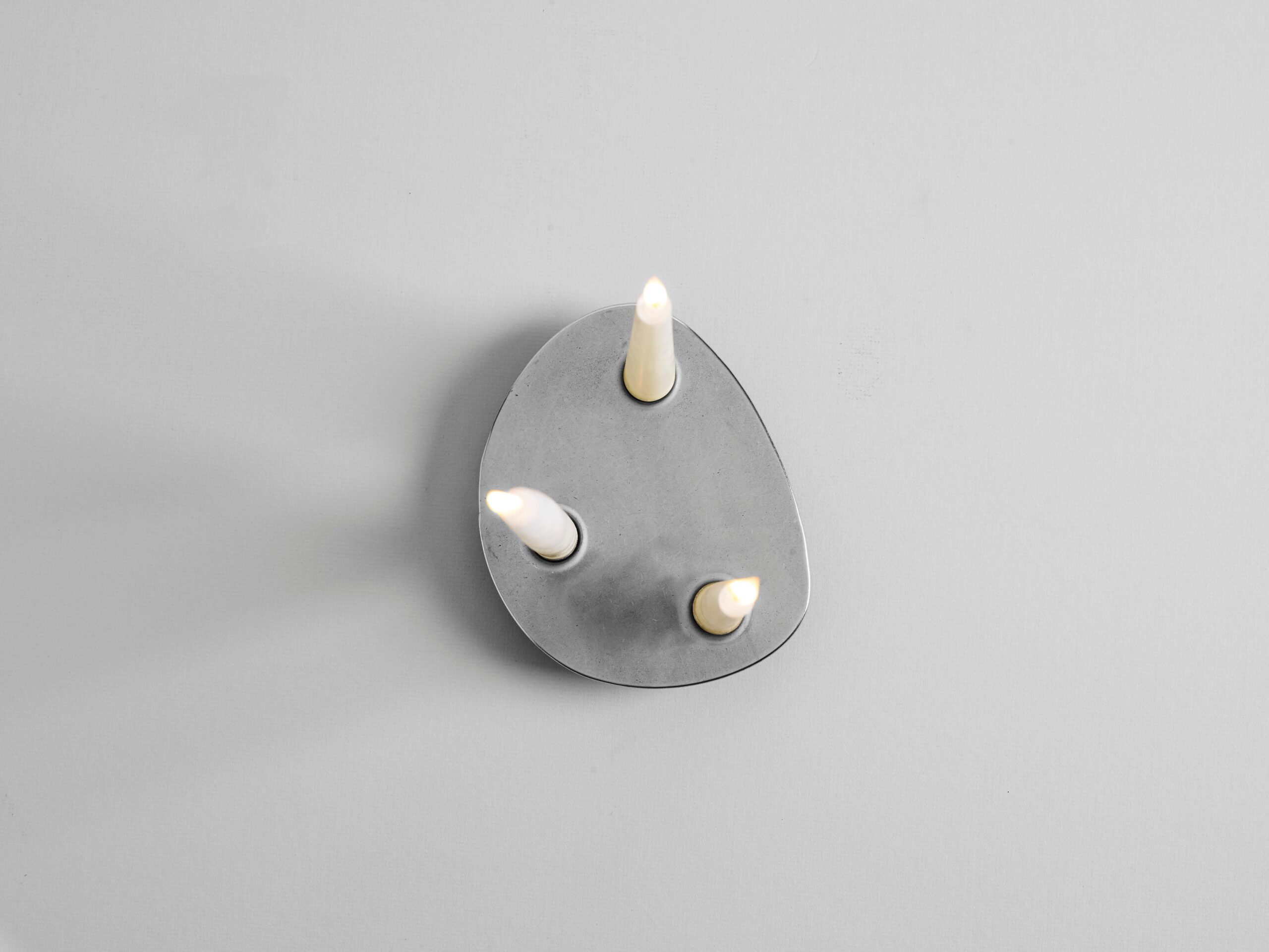 Contemporary Aluminium Trio Candleholder Henry Wilson 4