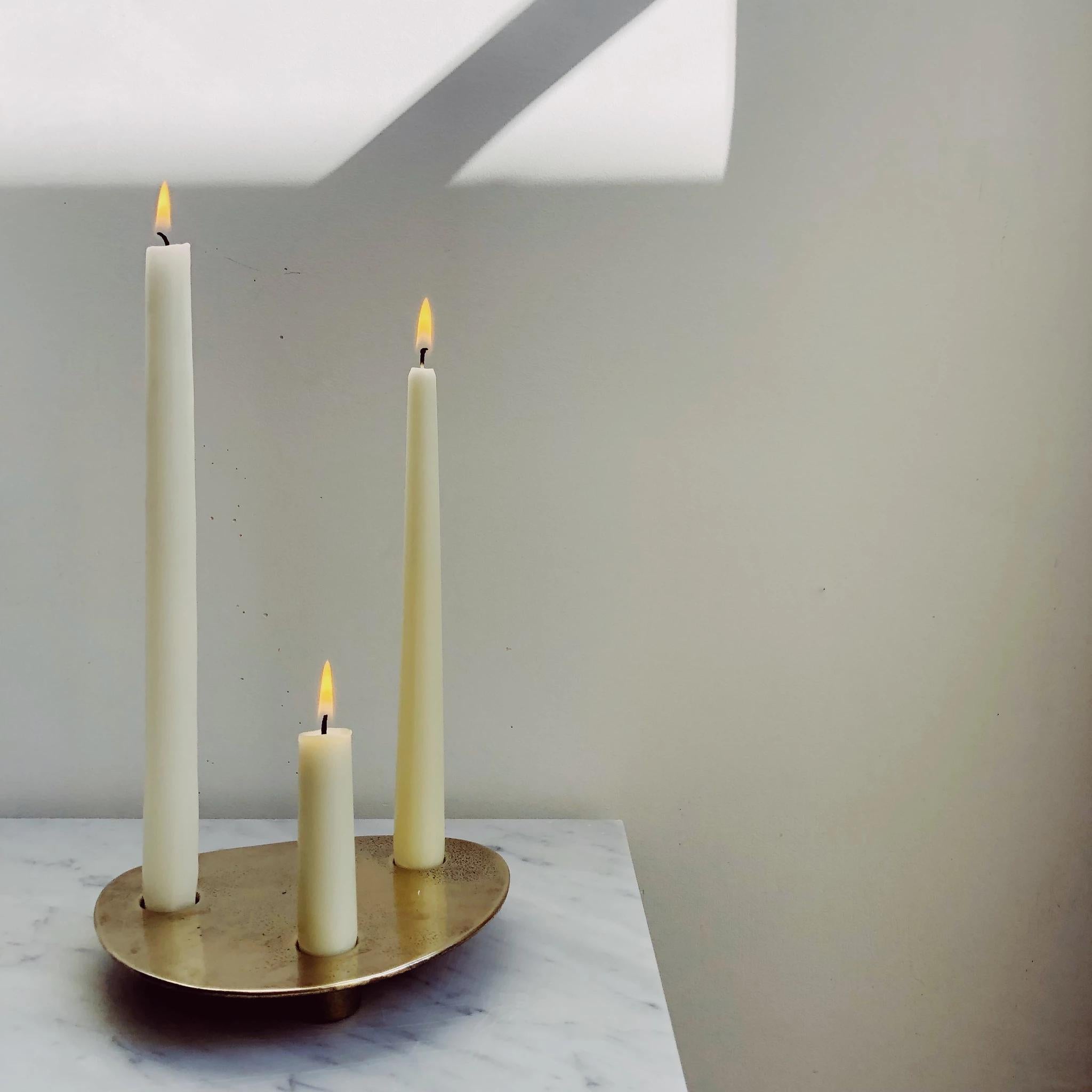 Contemporary Aluminium Trio Candleholder Henry Wilson 5