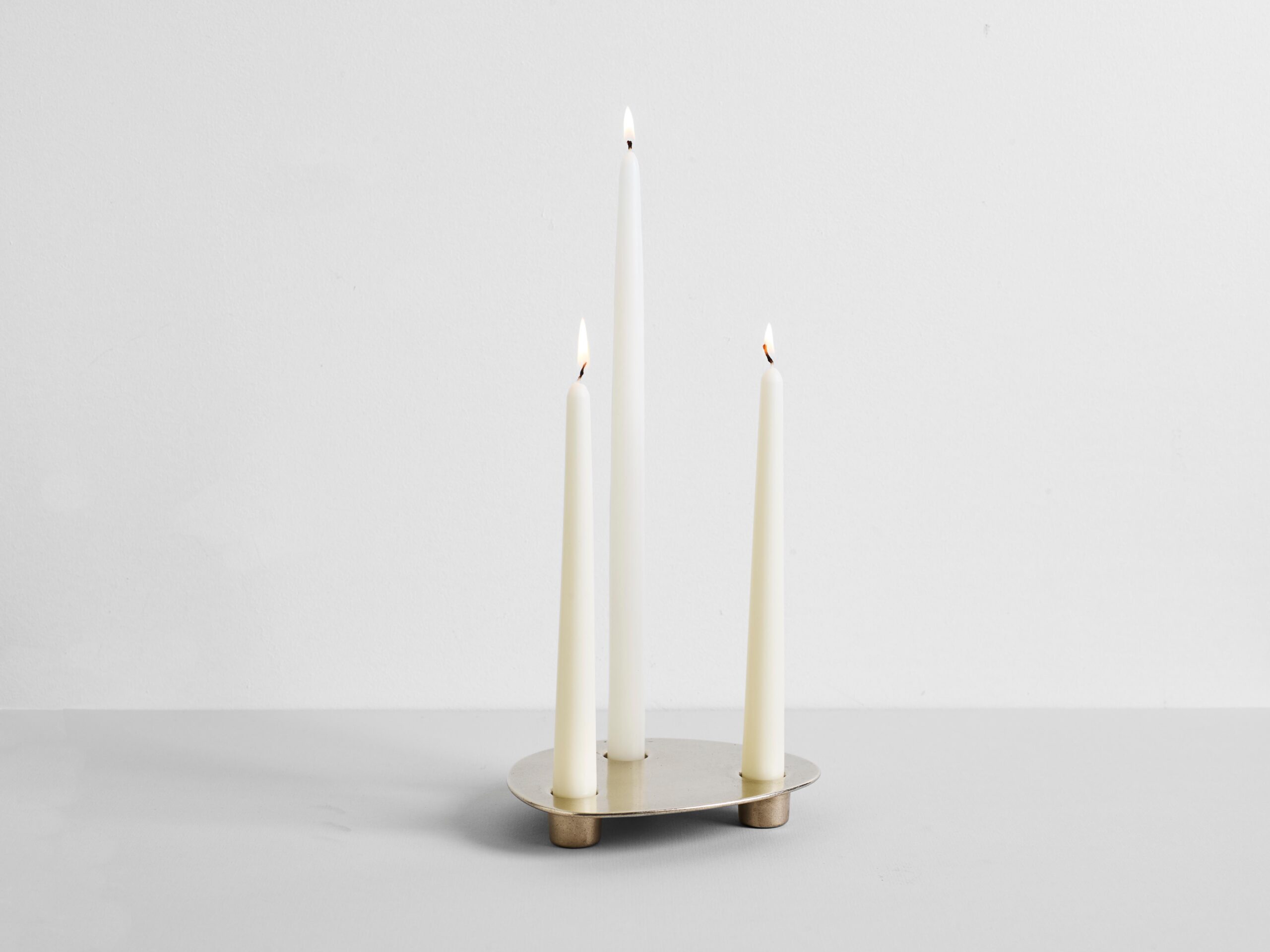 Contemporary Aluminium Trio Candleholder Henry Wilson 6