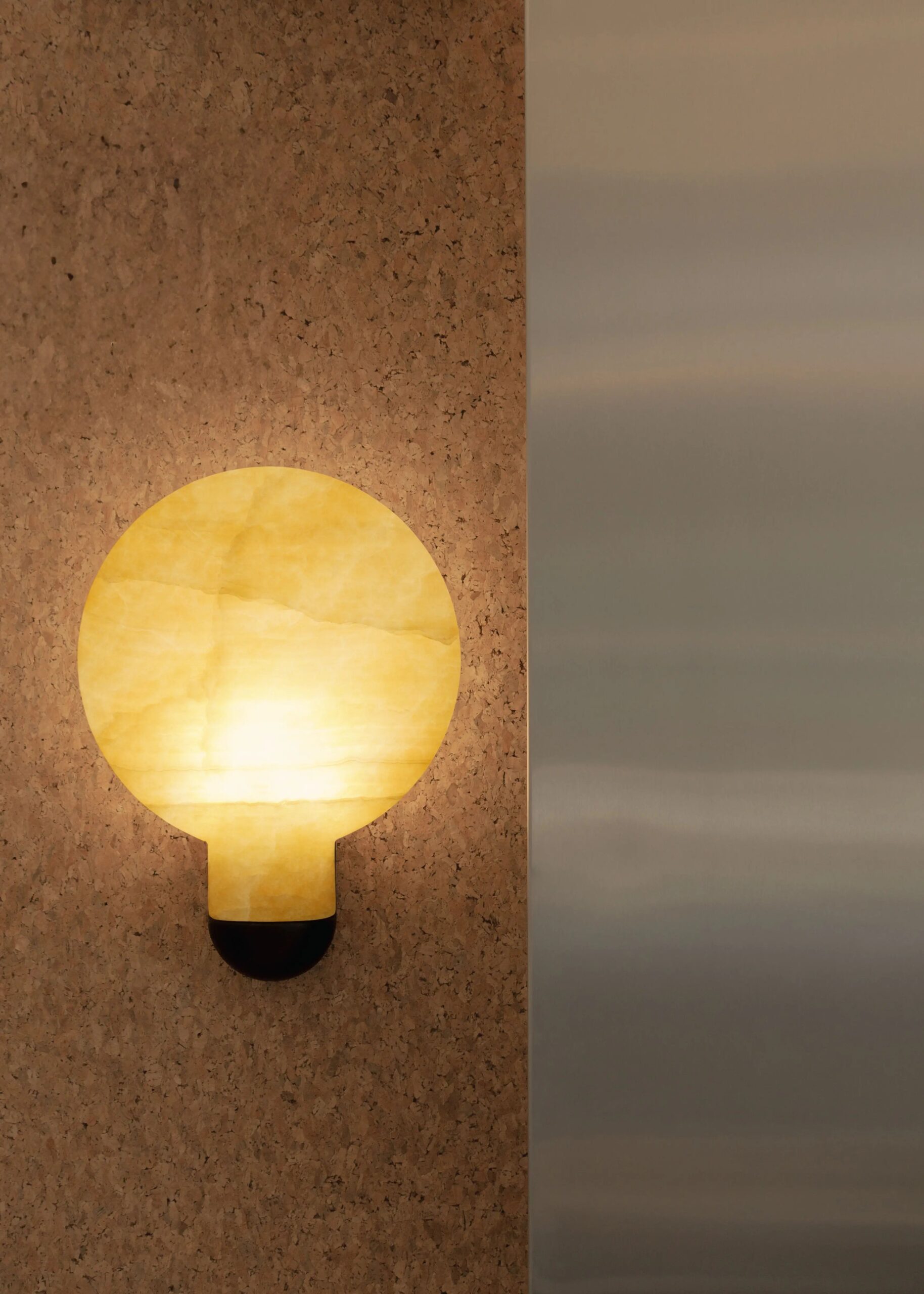 Contemporary Honey Onyx Surface Wall Sconce by Henry Wilson 2