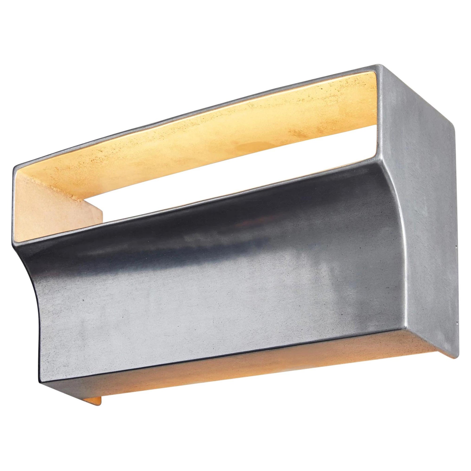Contemporary Silver Aluminum Scoop Wall Light by Henry Wilson 1