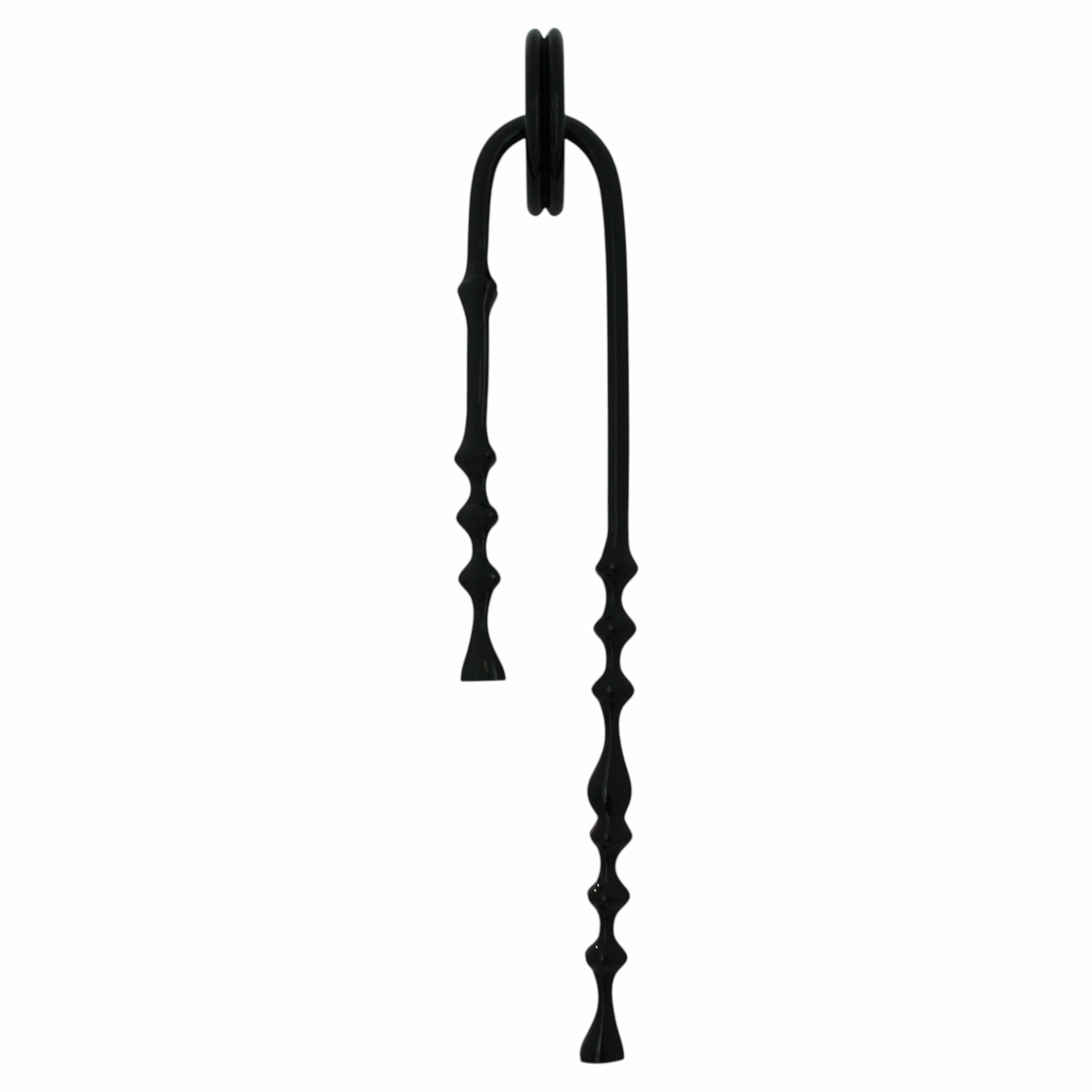 Otagep Earring Wall Light in Black Lacquered Wood by Kimy Gringoire 1