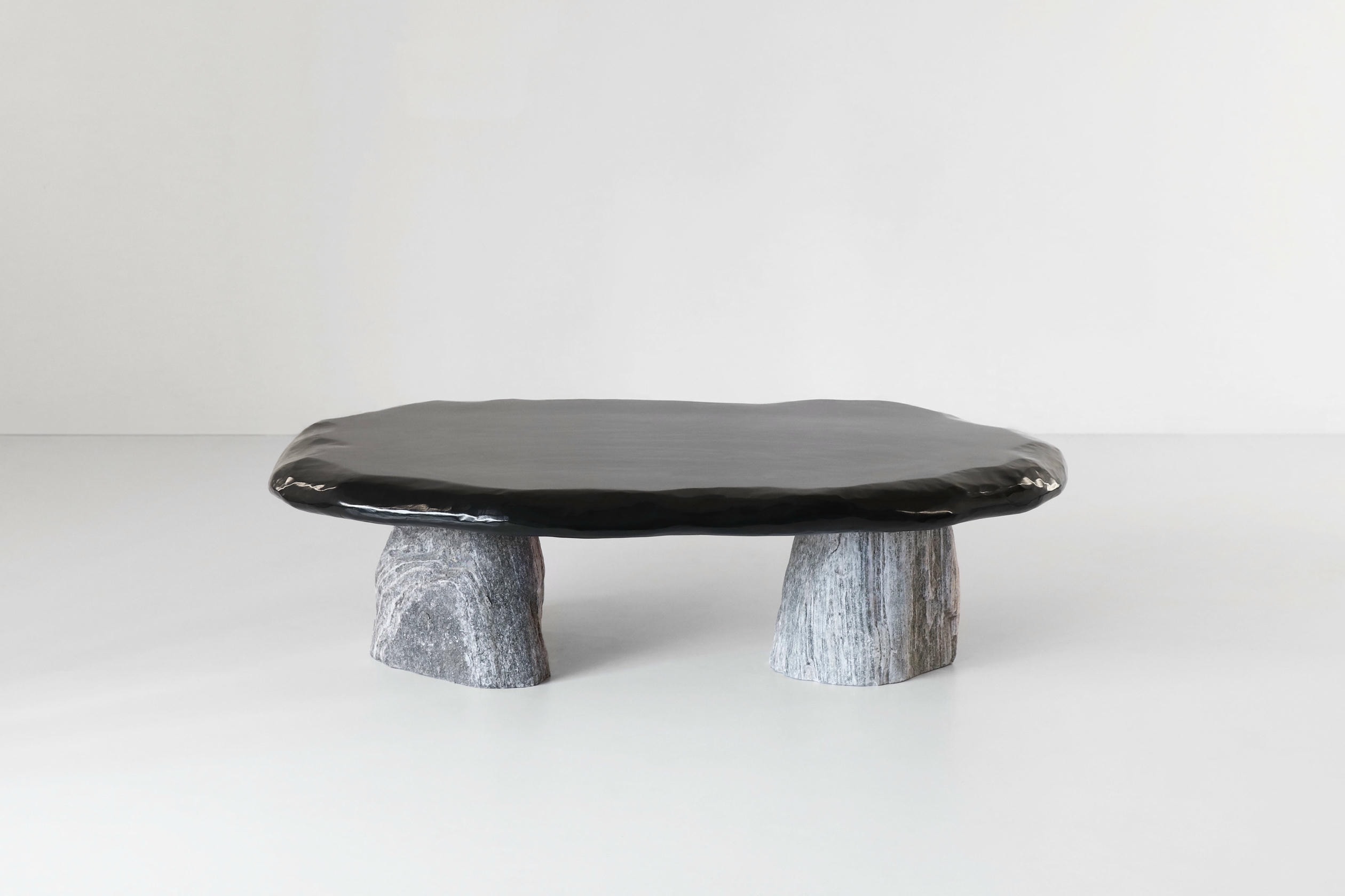 Set Of 2 Bolete Coffee Tables in Natural Stone Wood by Henry Dath 8