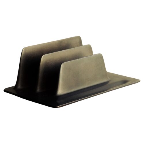 Stationery Patinated Bronze Card Holder by Henry Wilson 1