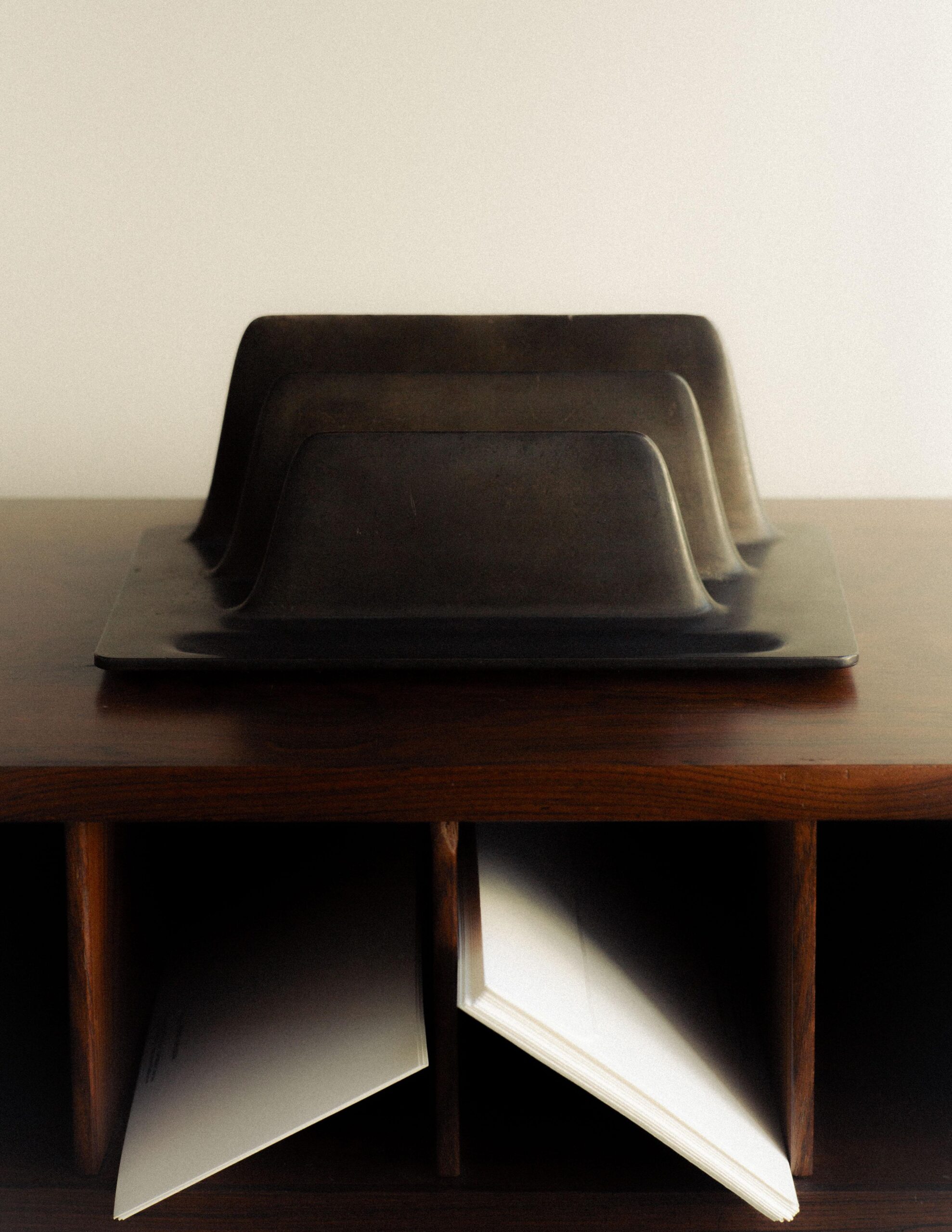 Stationery Patinated Bronze Card Holder by Henry Wilson 3
