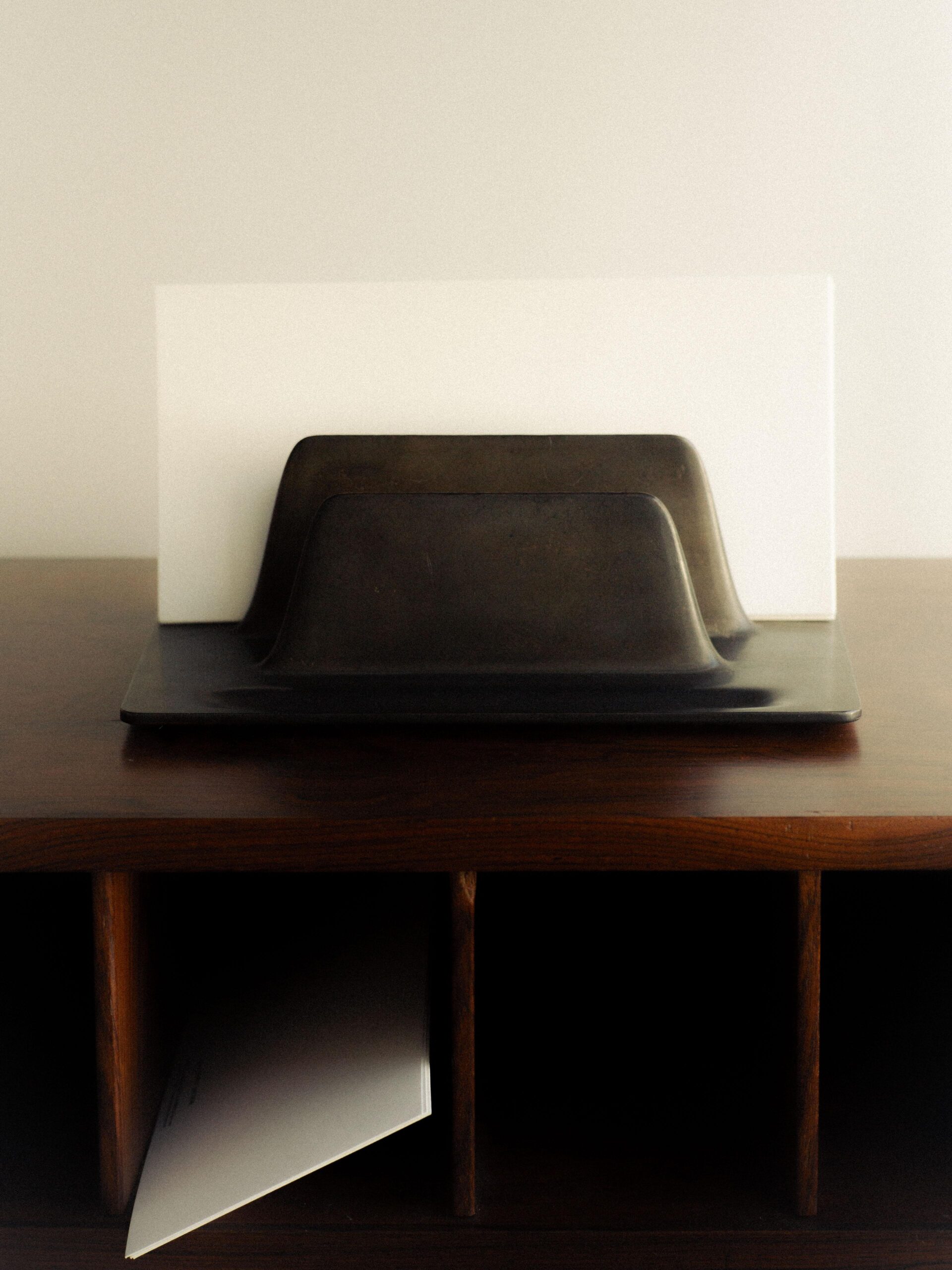 Stationery Patinated Bronze Card Holder by Henry Wilson 4