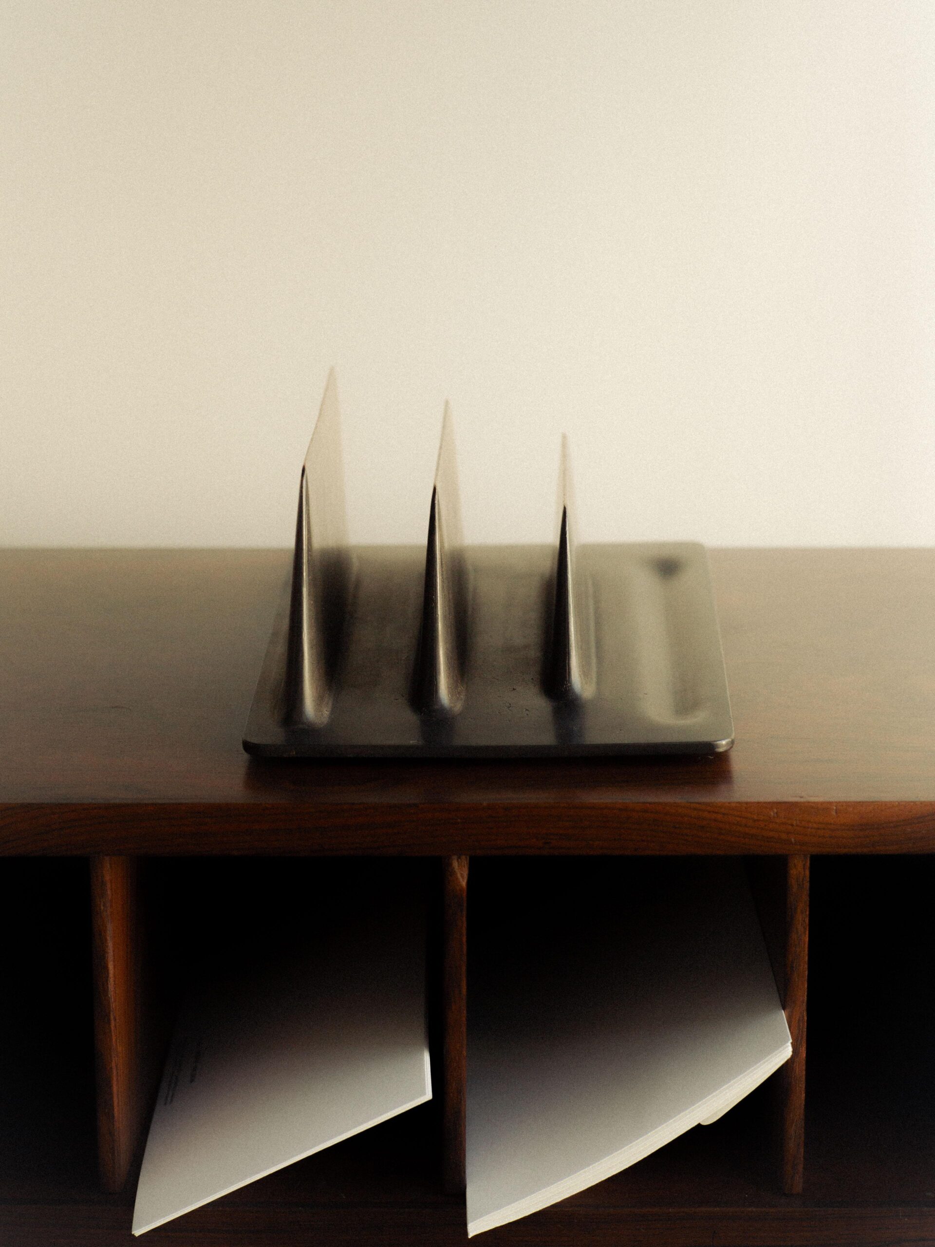 Stationery Patinated Bronze Card Holder by Henry Wilson 6
