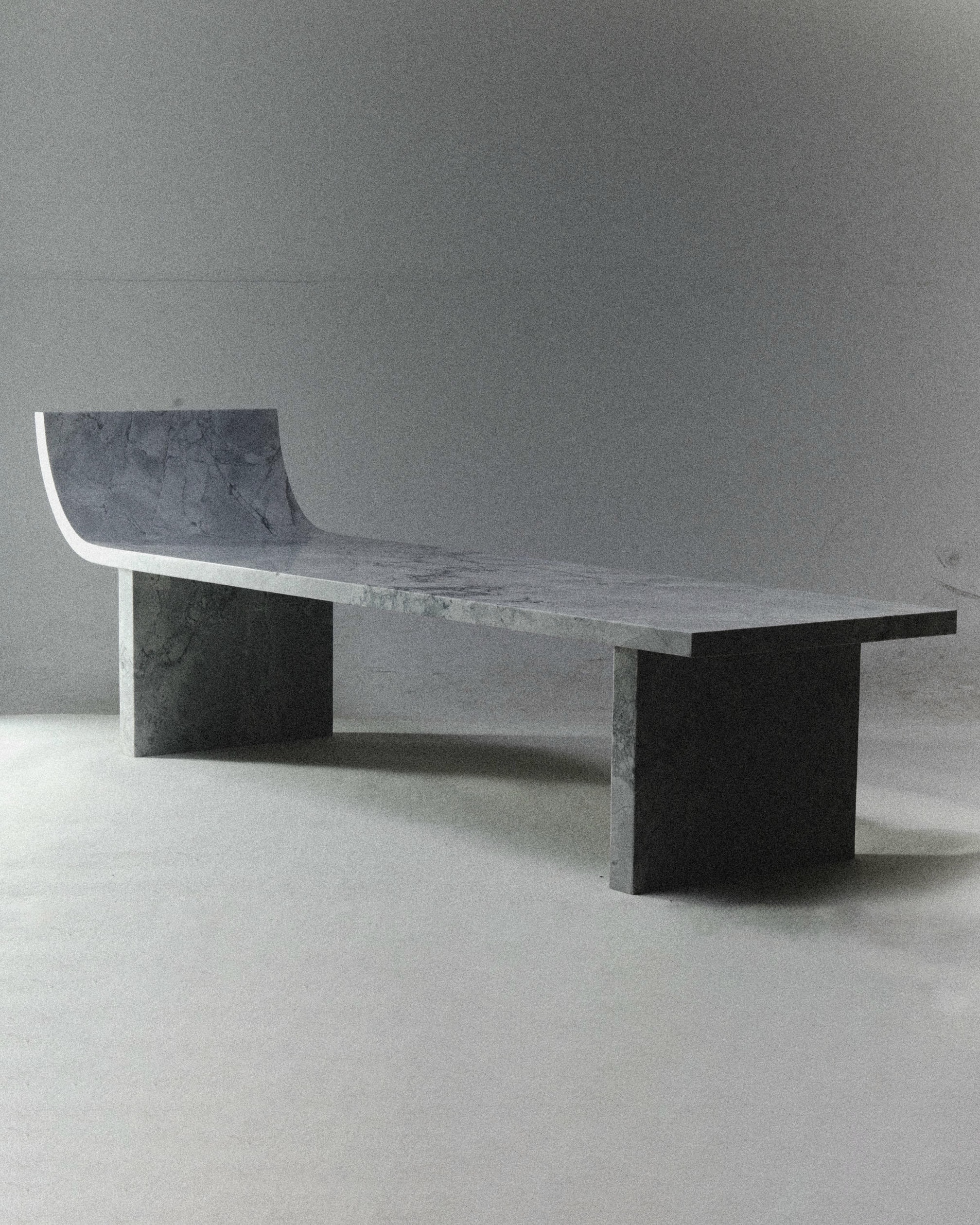 Super White Marble Bench 05 by Atelier Dutre 2
