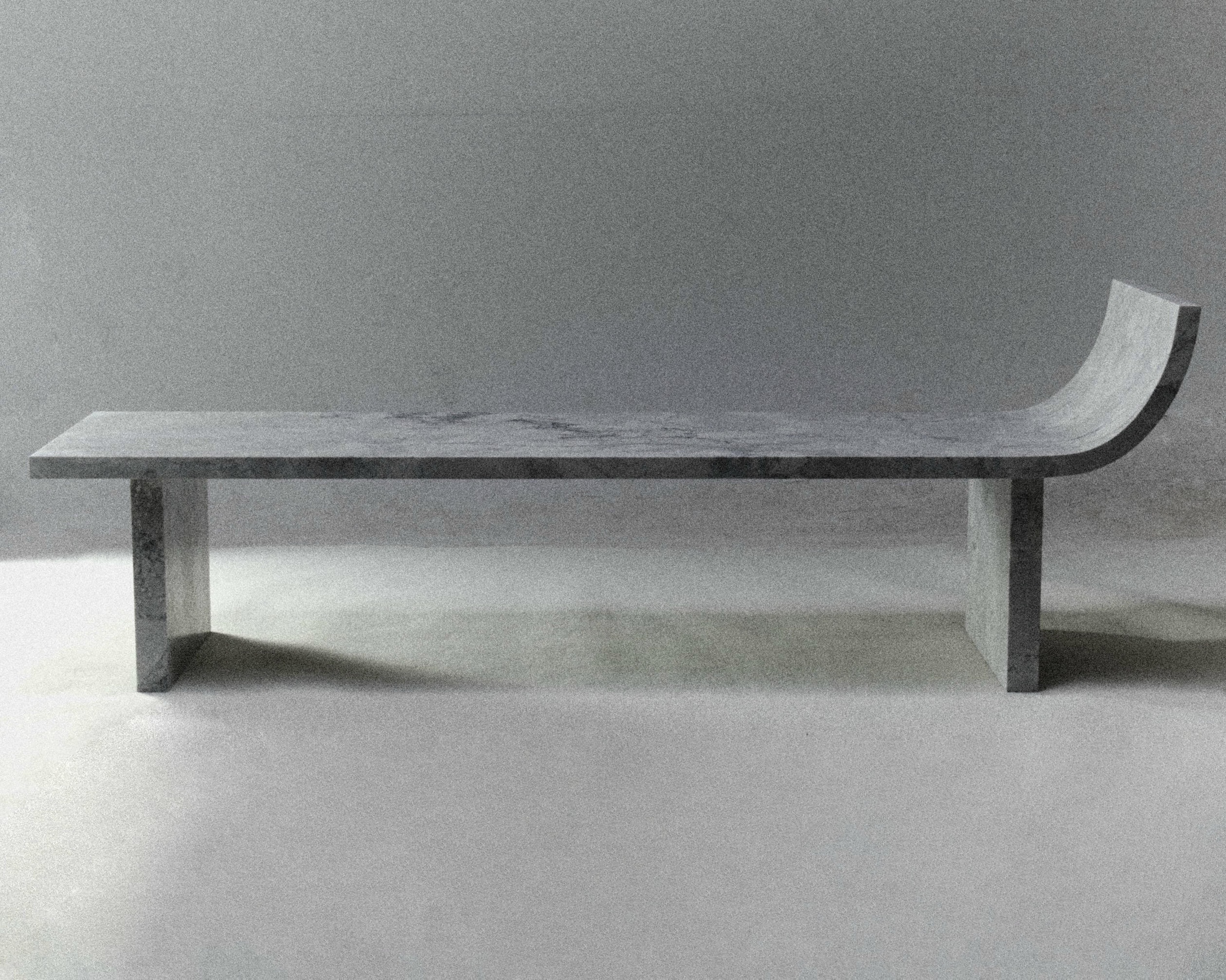 Super White Marble Bench 05 by Atelier Dutre 3
