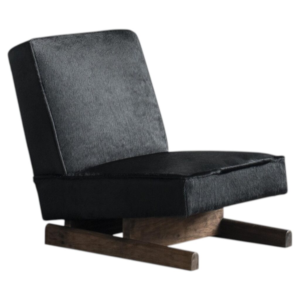 Ut 01 Cowhide and Walnut Sofa by Sing Chan 1