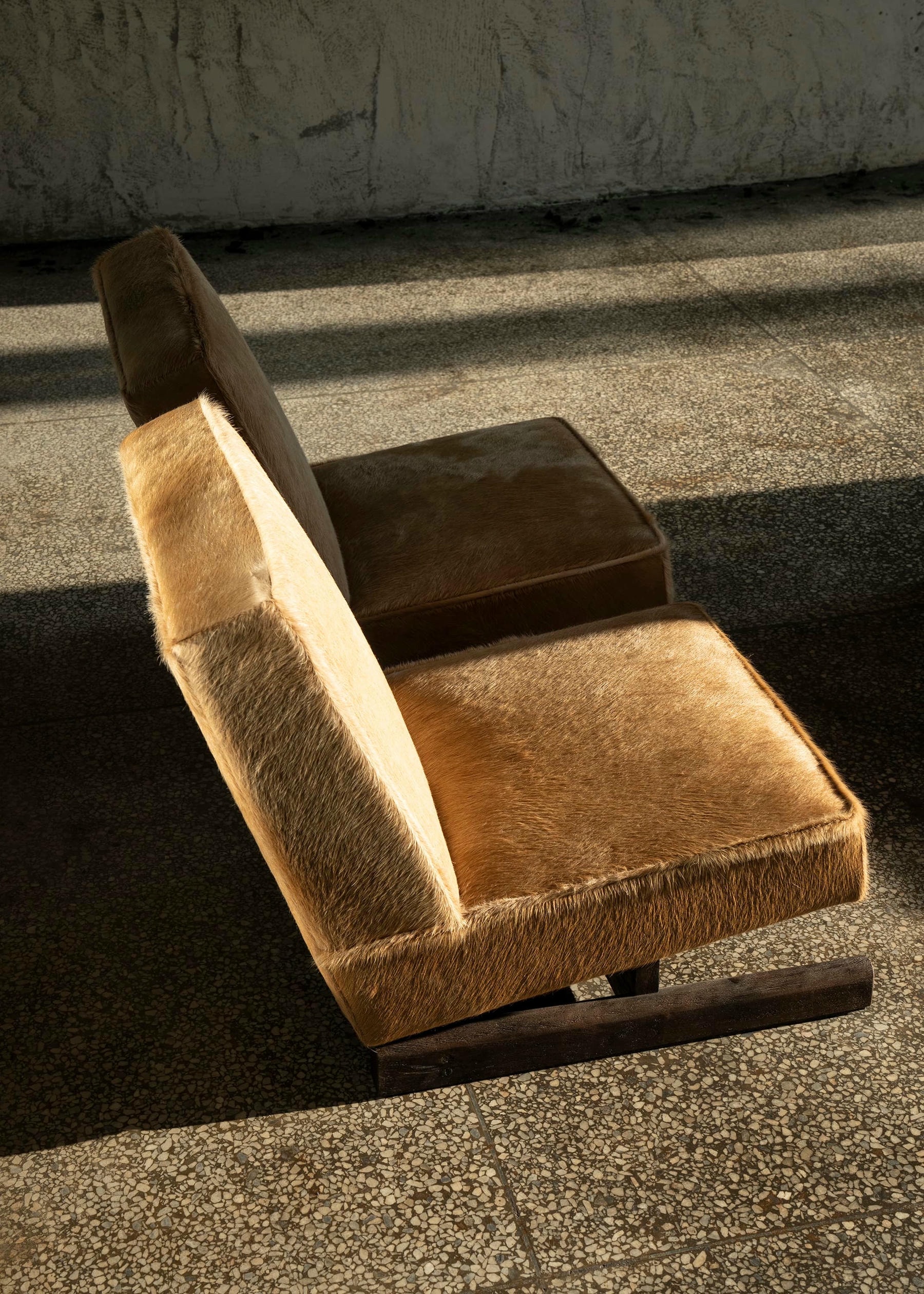 Ut 01 Cowhide and Walnut Sofa by Sing Chan 12