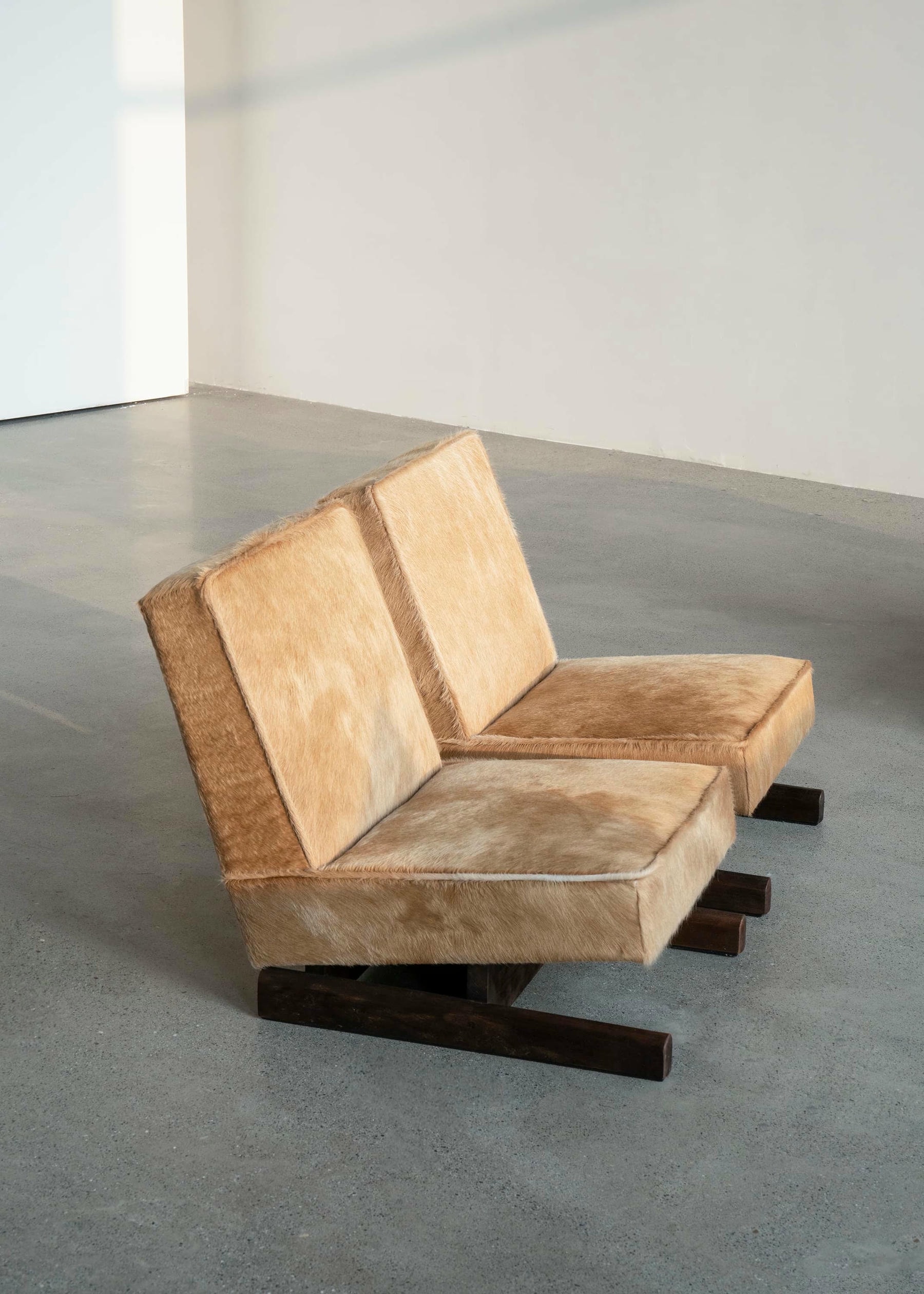 Ut 01 Cowhide and Walnut Sofa by Sing Chan 16