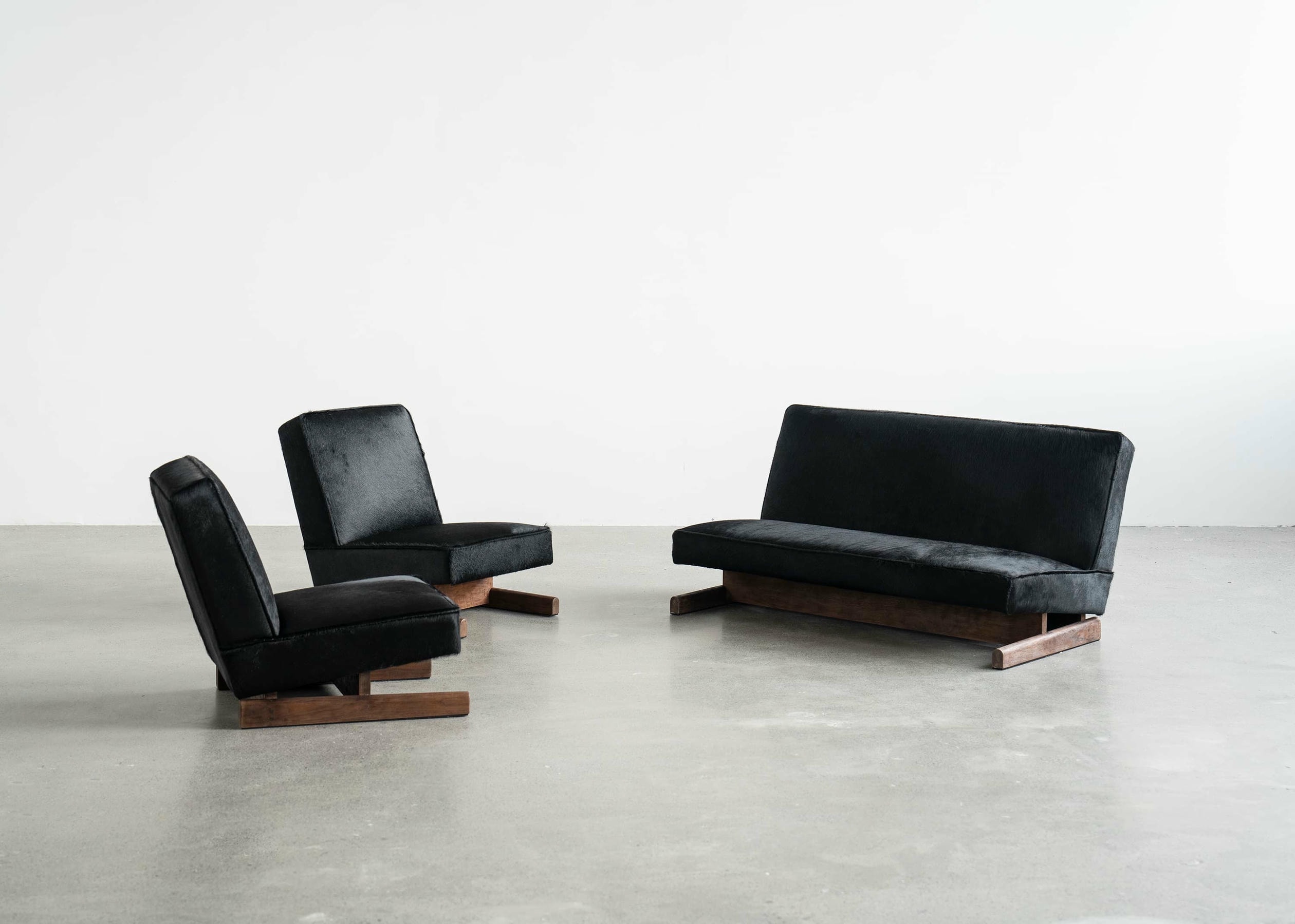 Ut 01 Cowhide and Walnut Sofa by Sing Chan 3