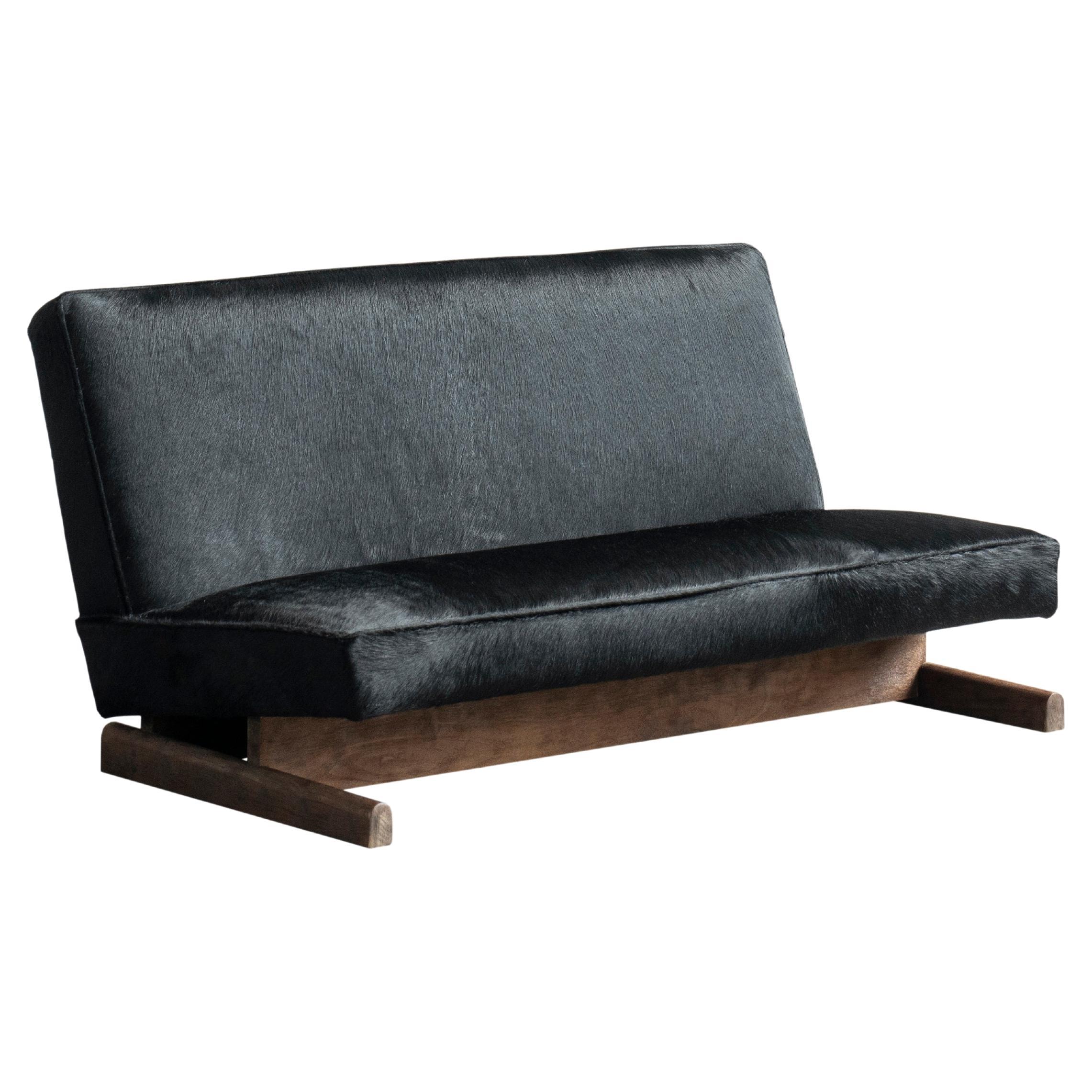 Ut 02 Cowhide and Walnut Sofa by Sing Chan 1