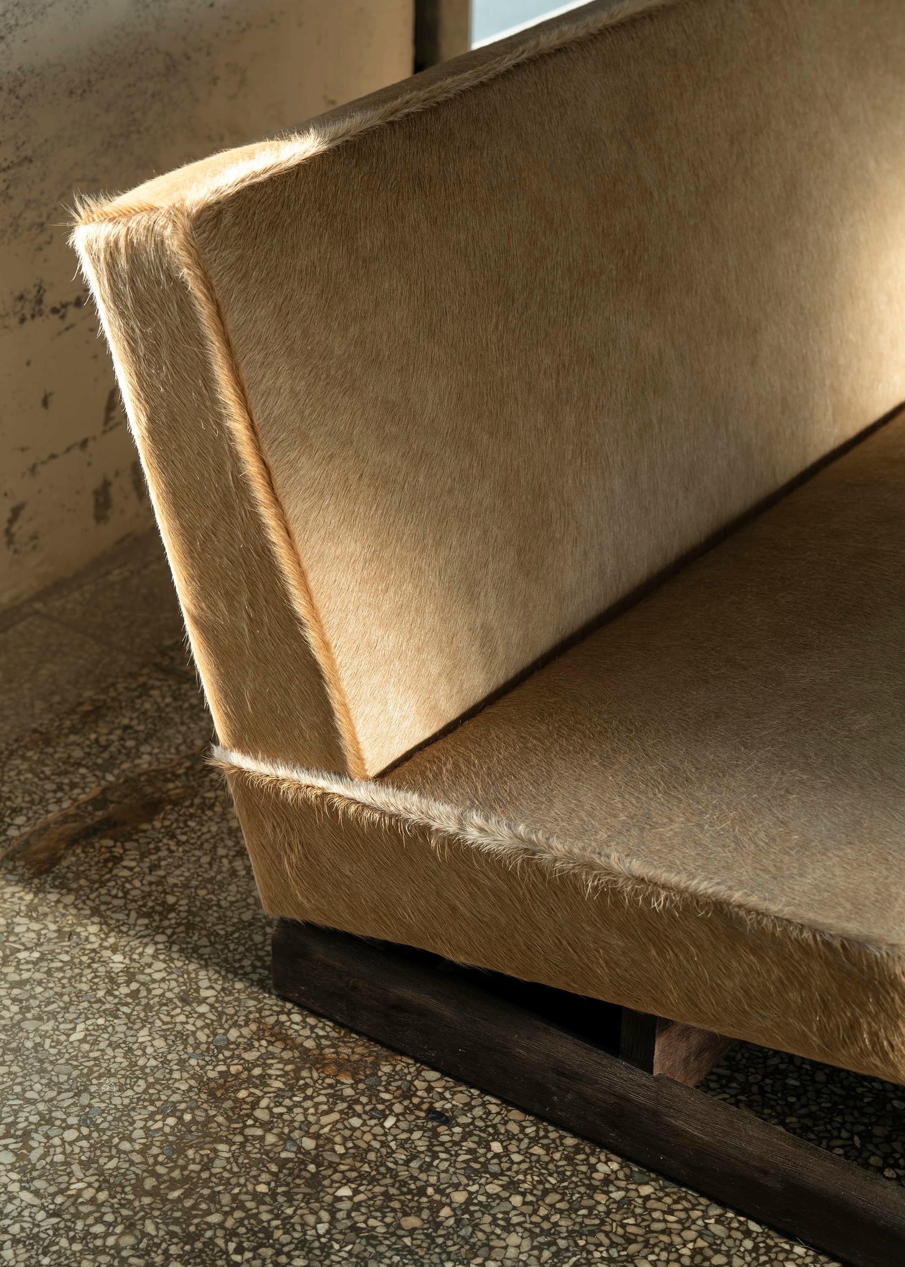 Ut 02 Cowhide and Walnut Sofa by Sing Chan 12