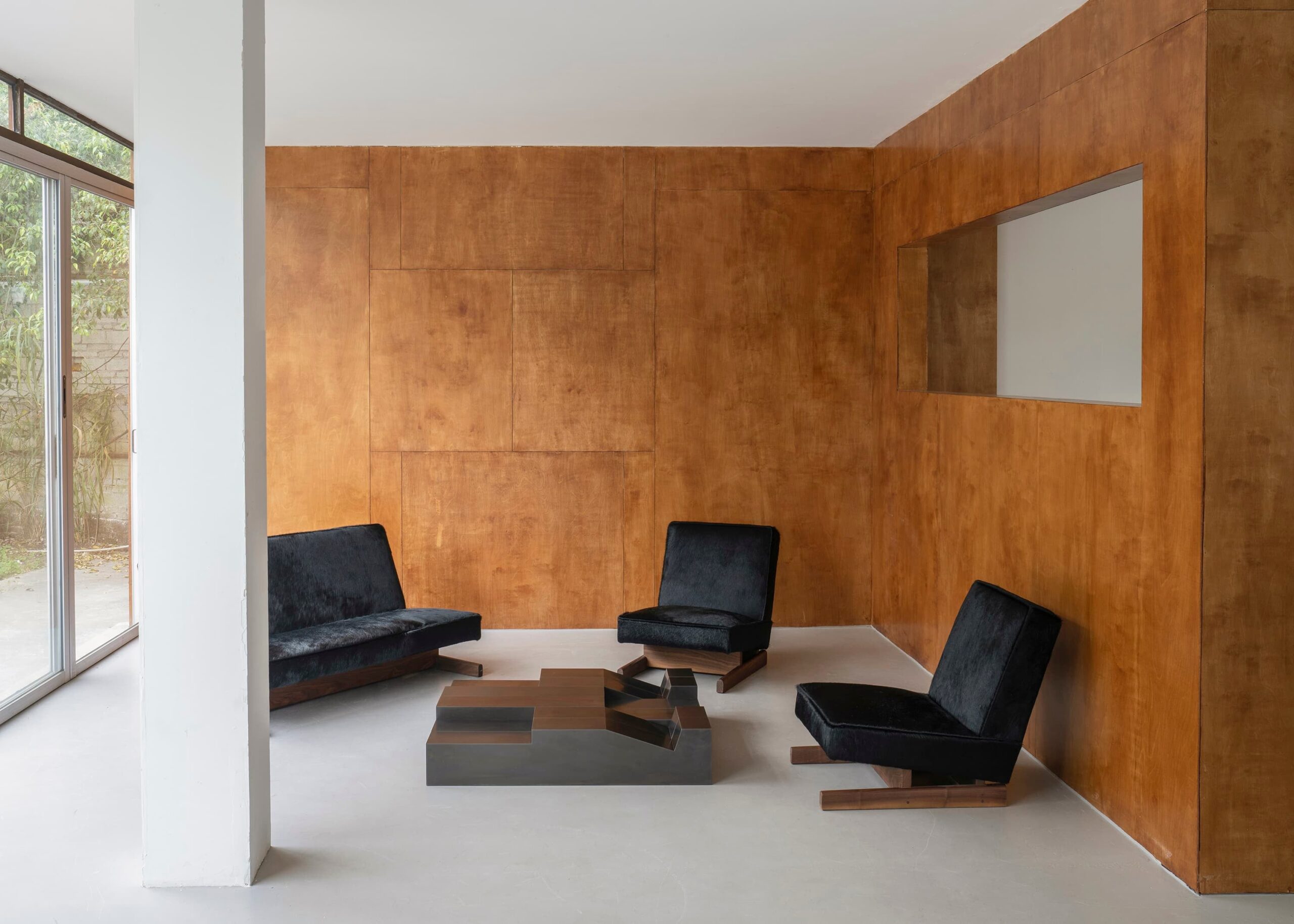 Ut 02 Cowhide and Walnut Sofa by Sing Chan 13