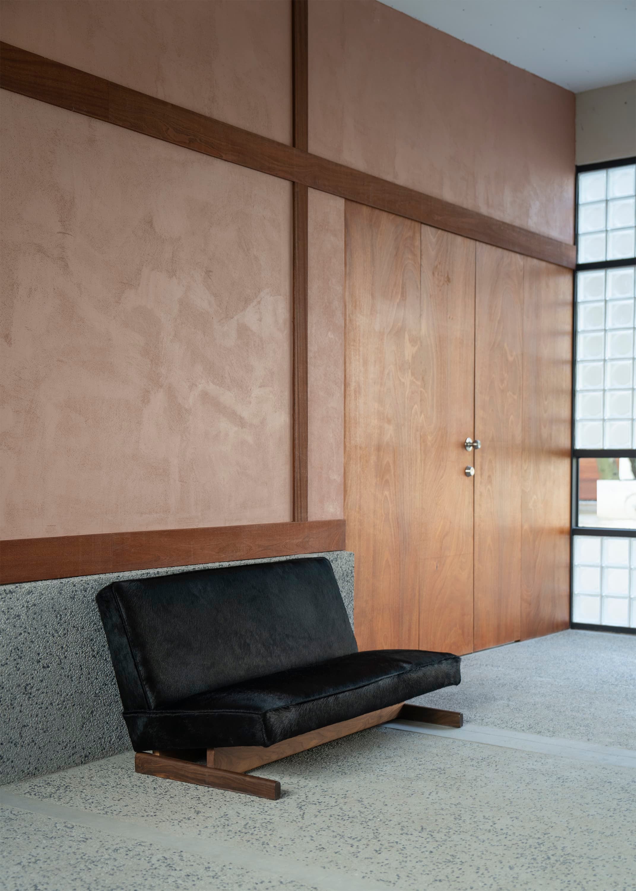 Ut 02 Cowhide and Walnut Sofa by Sing Chan 15