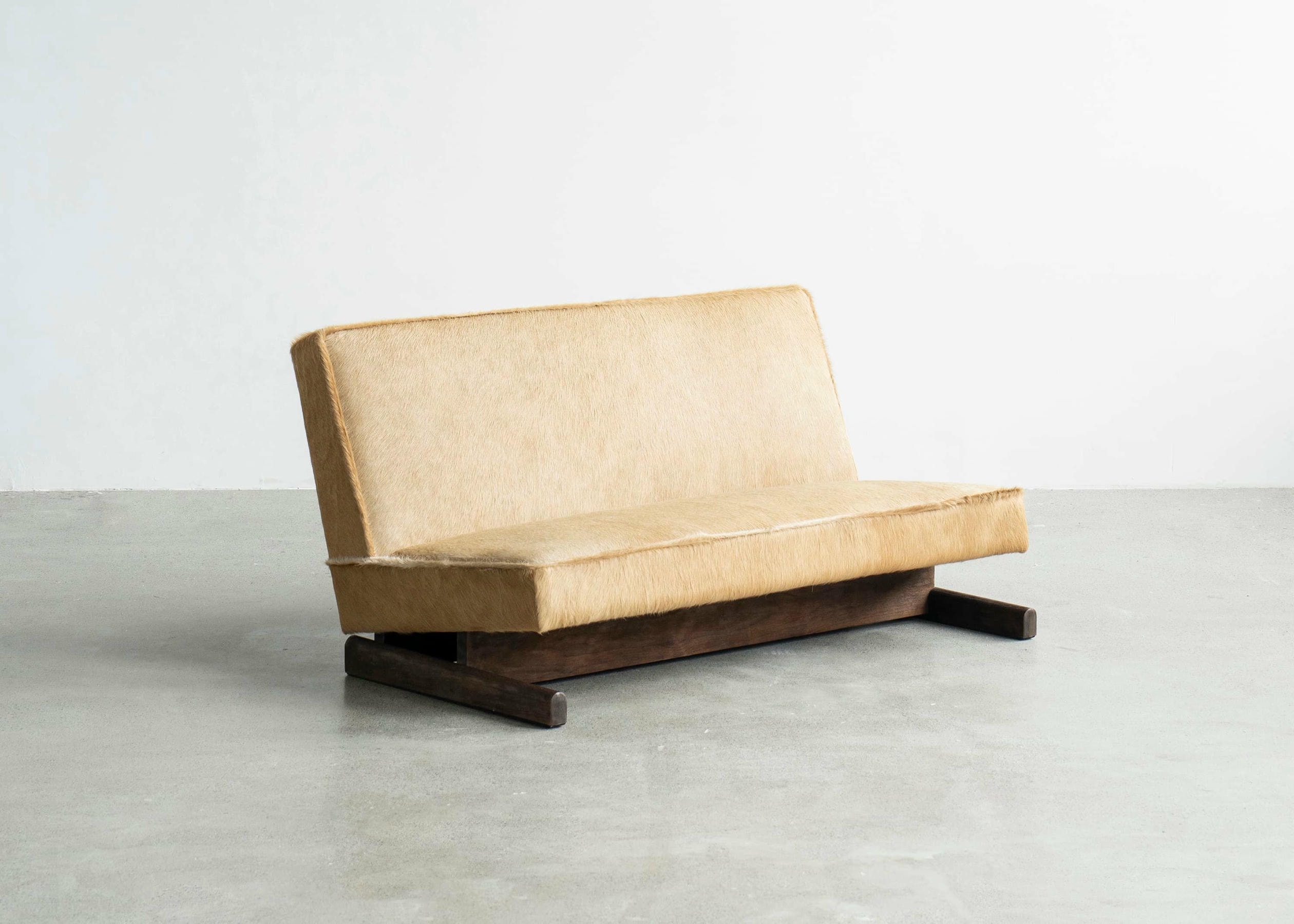 Ut 02 Cowhide and Walnut Sofa by Sing Chan 2