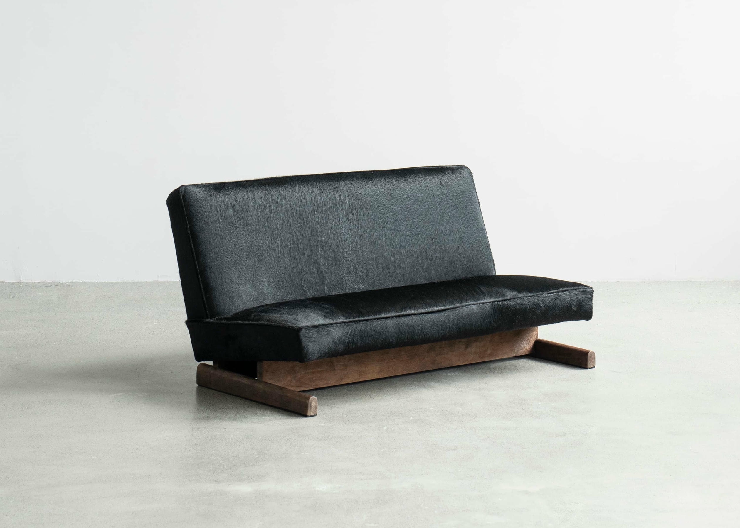 Ut 02 Cowhide and Walnut Sofa by Sing Chan 2