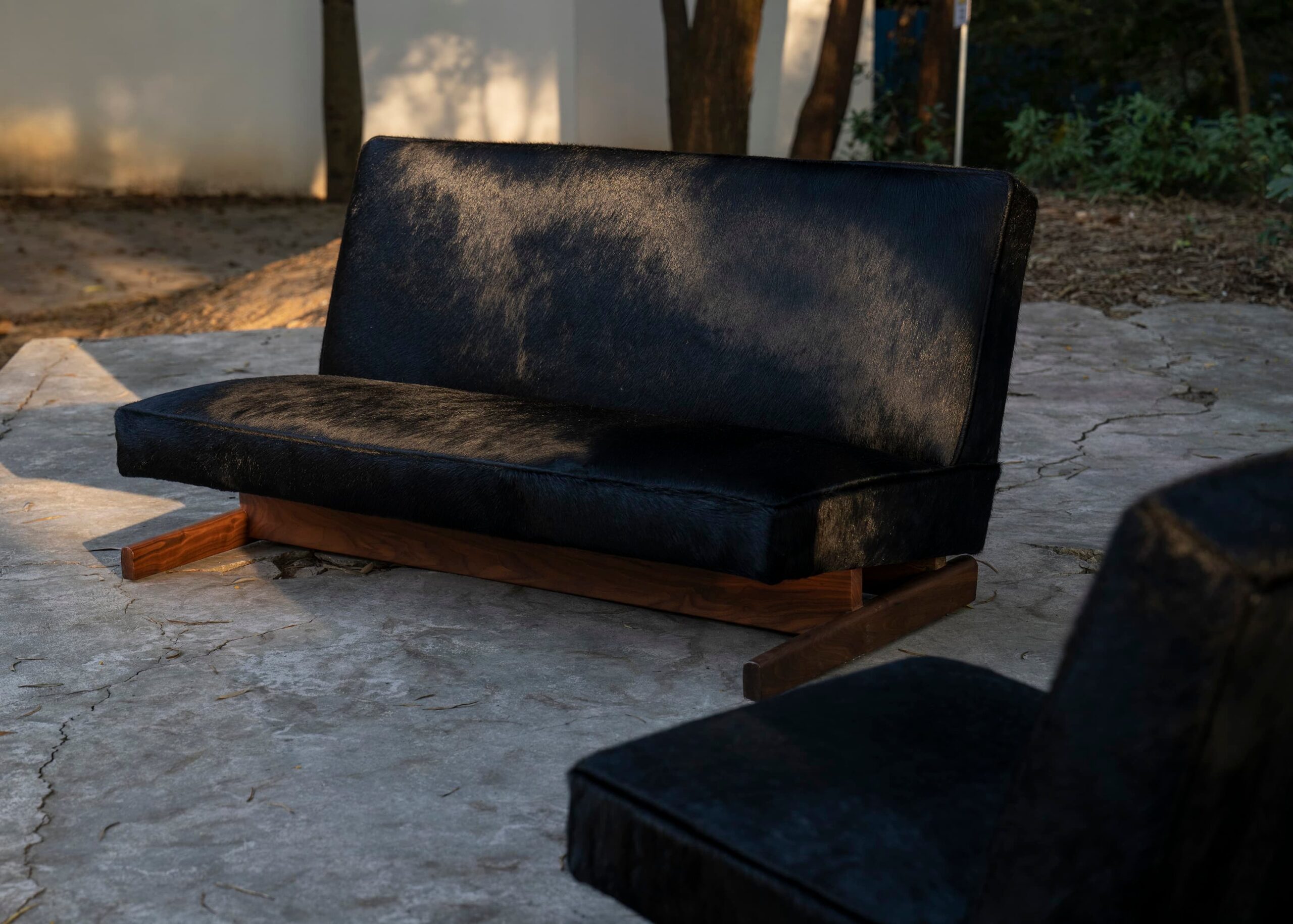 Ut 02 Cowhide and Walnut Sofa by Sing Chan 5